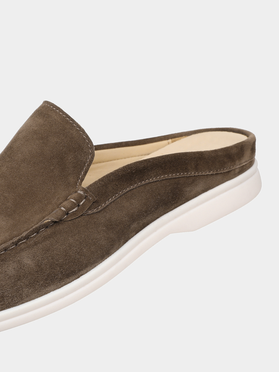 Men’s Backless Loafers with Contrast Sole
