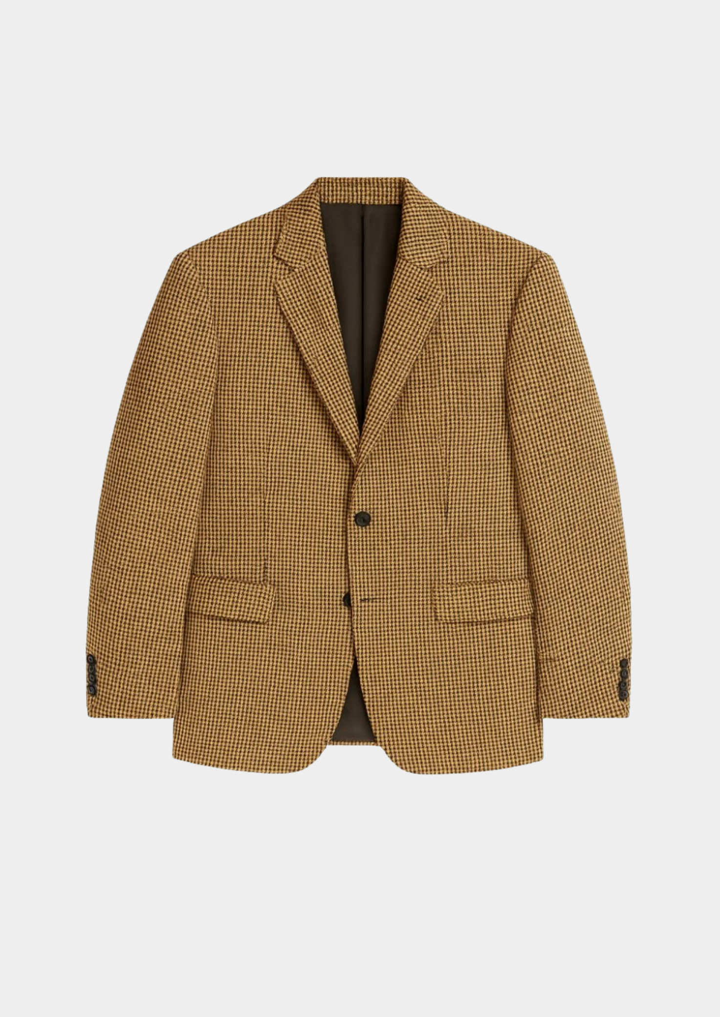 Men’s Check Blazer with Notch Lapel