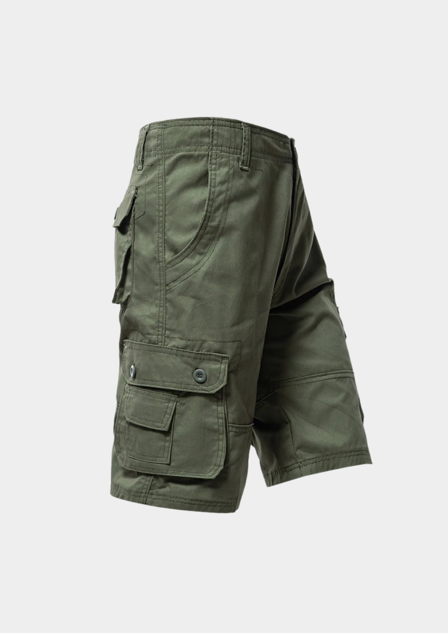 Men’s Cotton Cargo Shorts with Knee-Length Fit