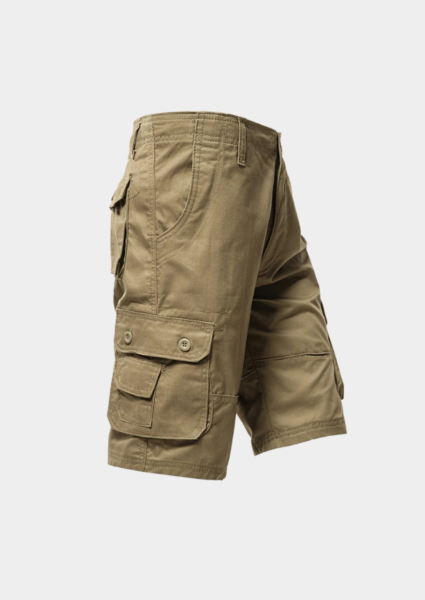 Men’s Cotton Cargo Shorts with Knee-Length Fit