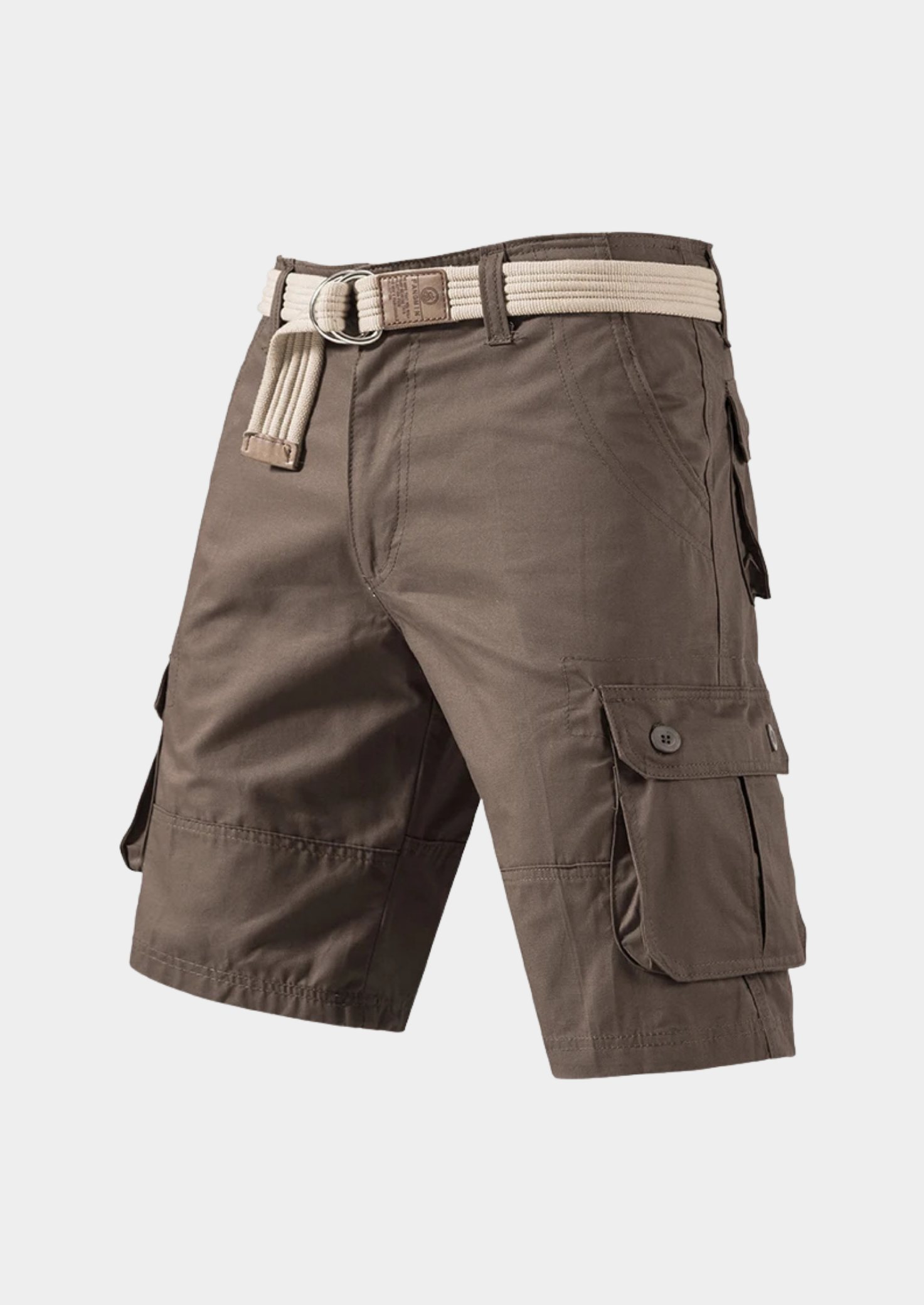 Men’s Cotton Cargo Shorts with Knee-Length Fit