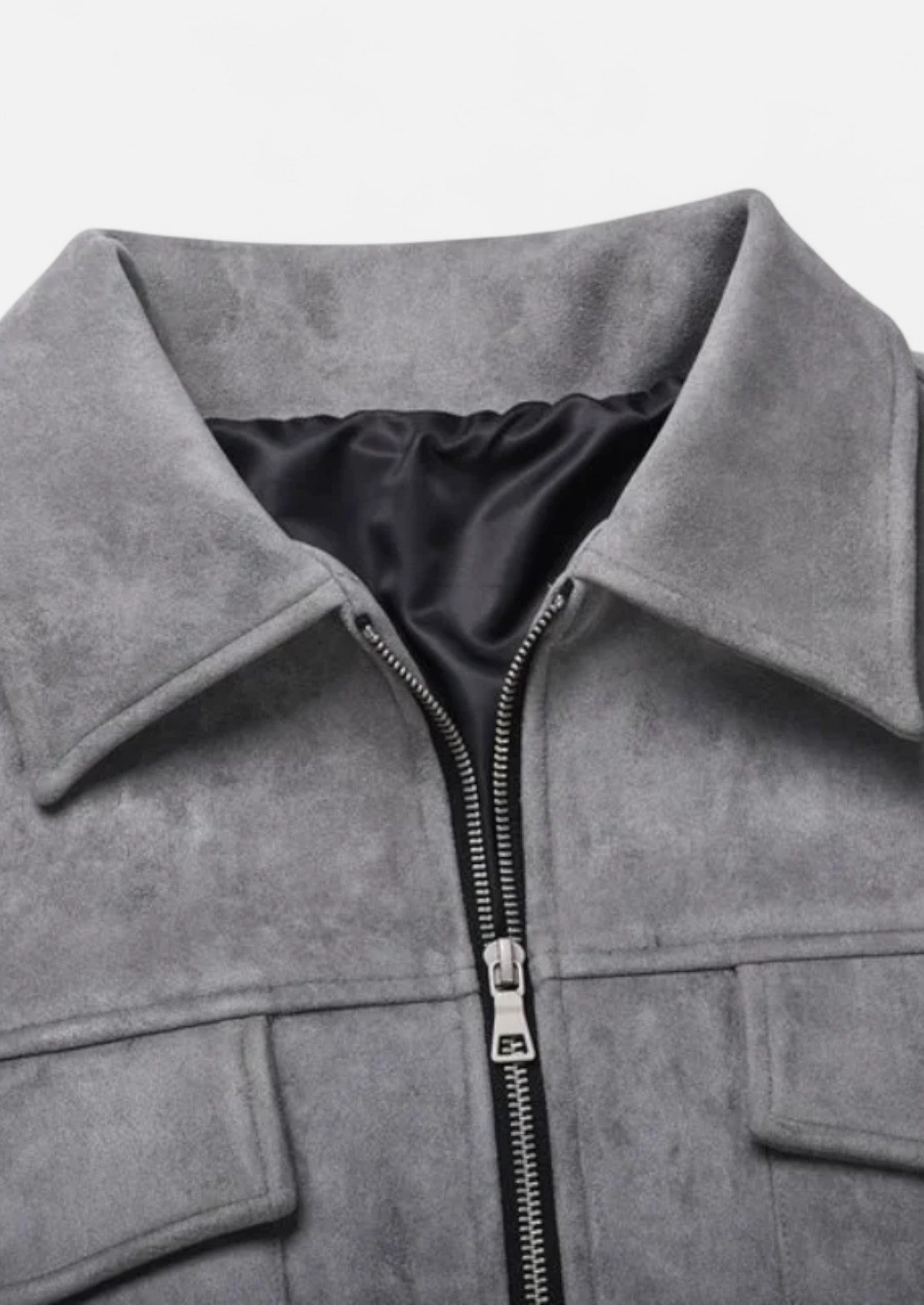 Men’s Jacket with Textured Finish and Button Front