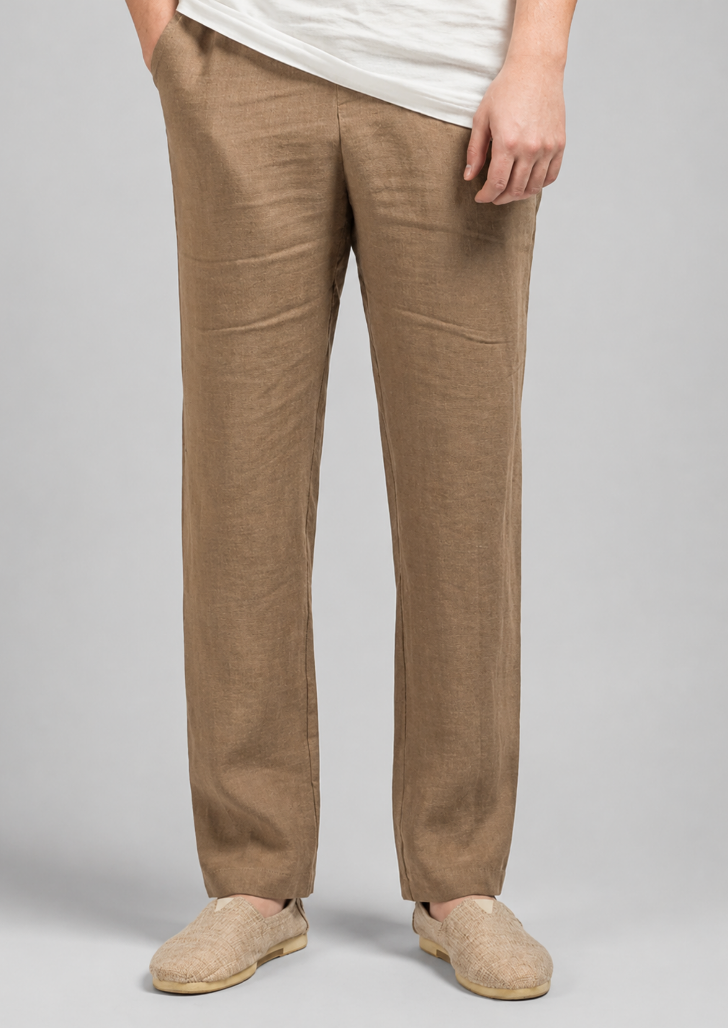 Men’s Lightweight Linen Pants with Straight Leg and Relaxed Fit
