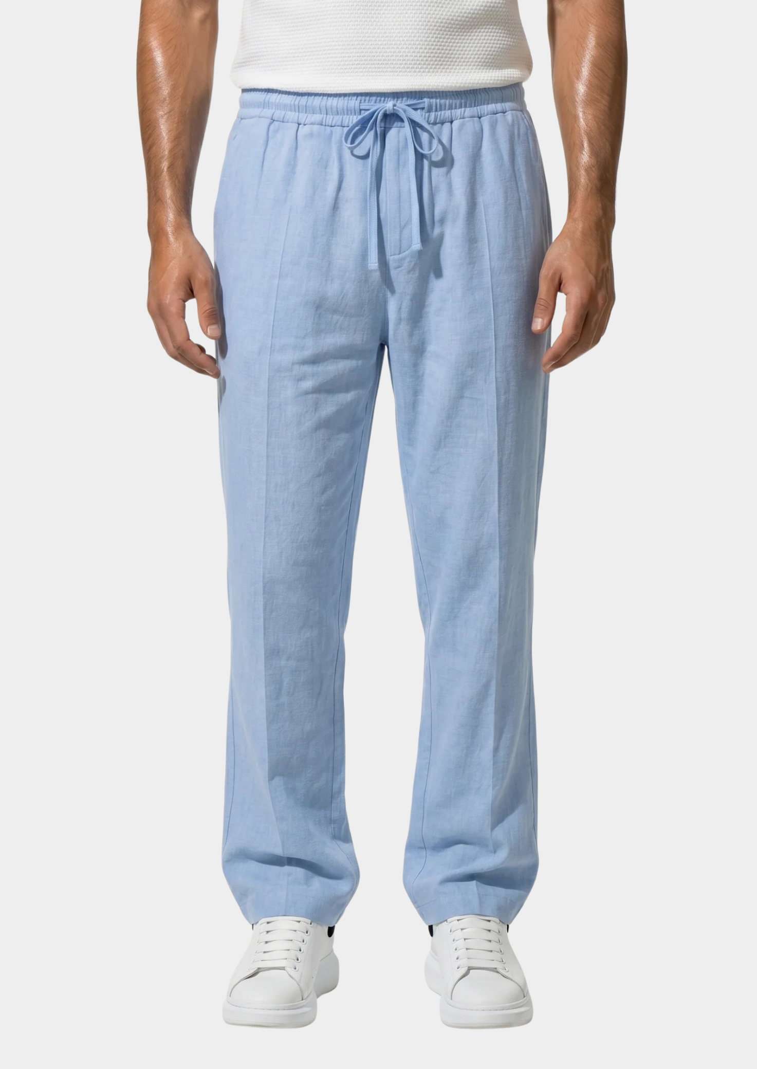 Men’s Linen Trousers with Drawstring Waist