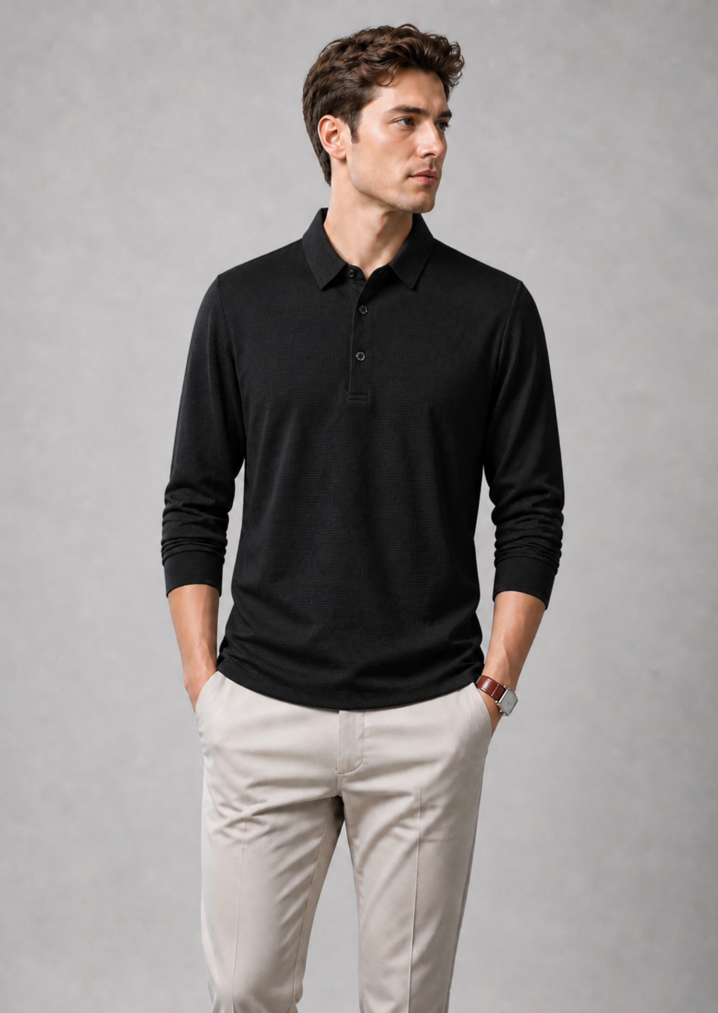 Men’s Long Sleeve Polo Shirt