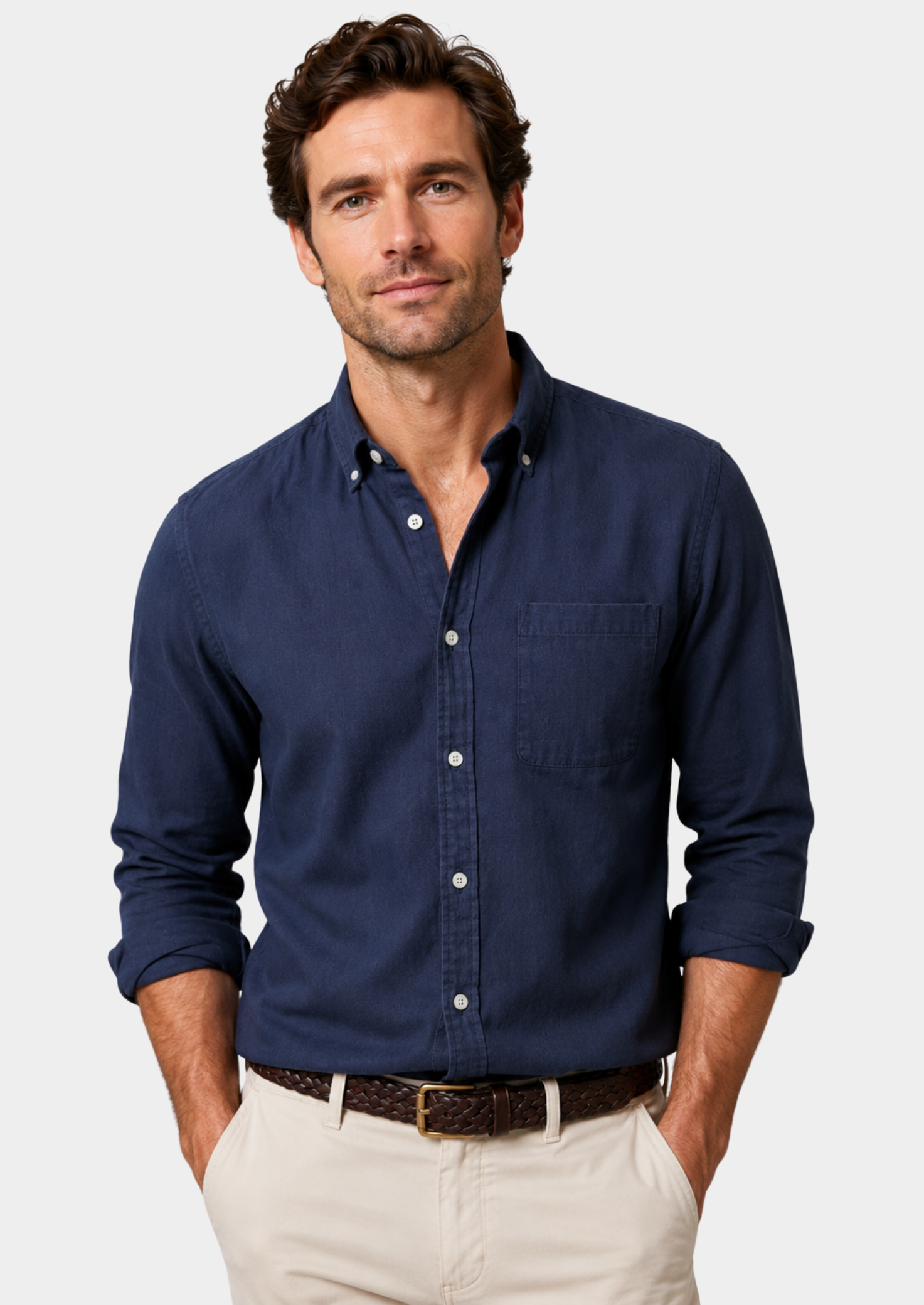 Men’s Long Sleeve Shirt with Chest Pocket