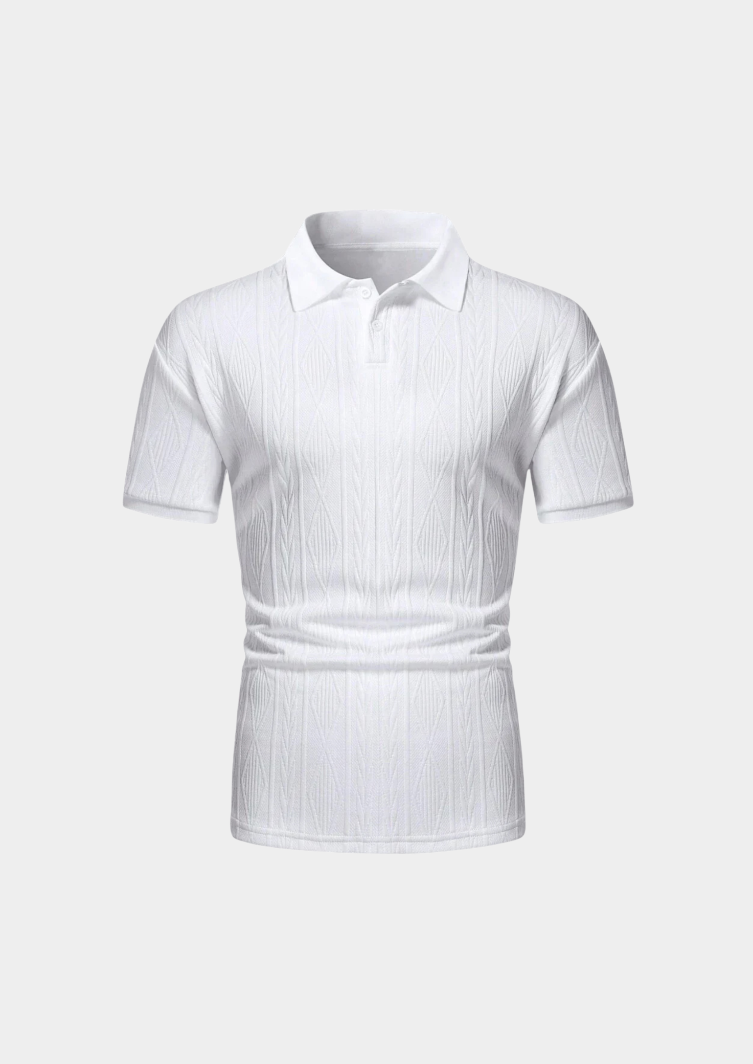 Men’s Polo Shirt with Button Placket and Short Sleeves