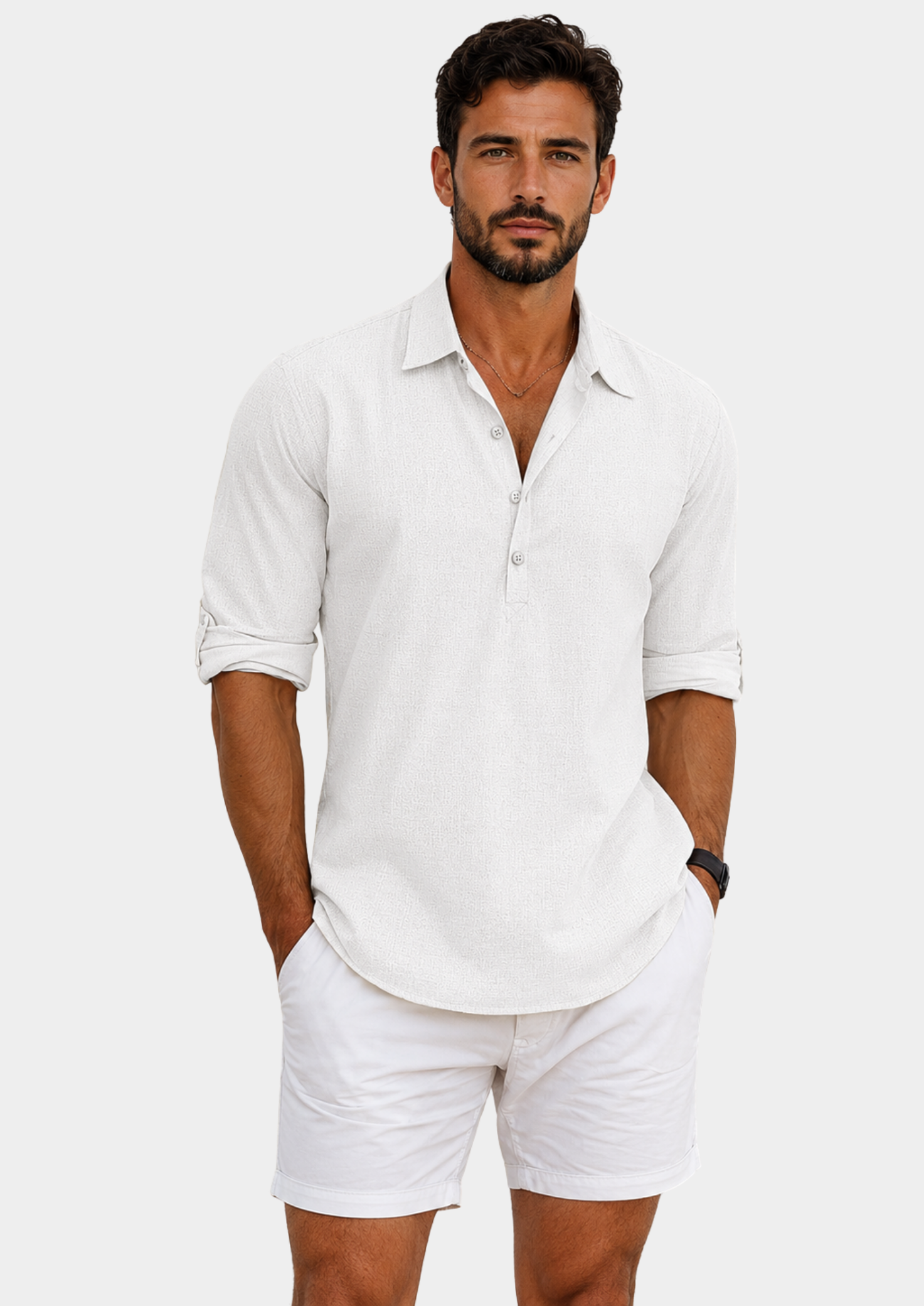 Men’s Polo Shirt with Collar and Short Sleeves