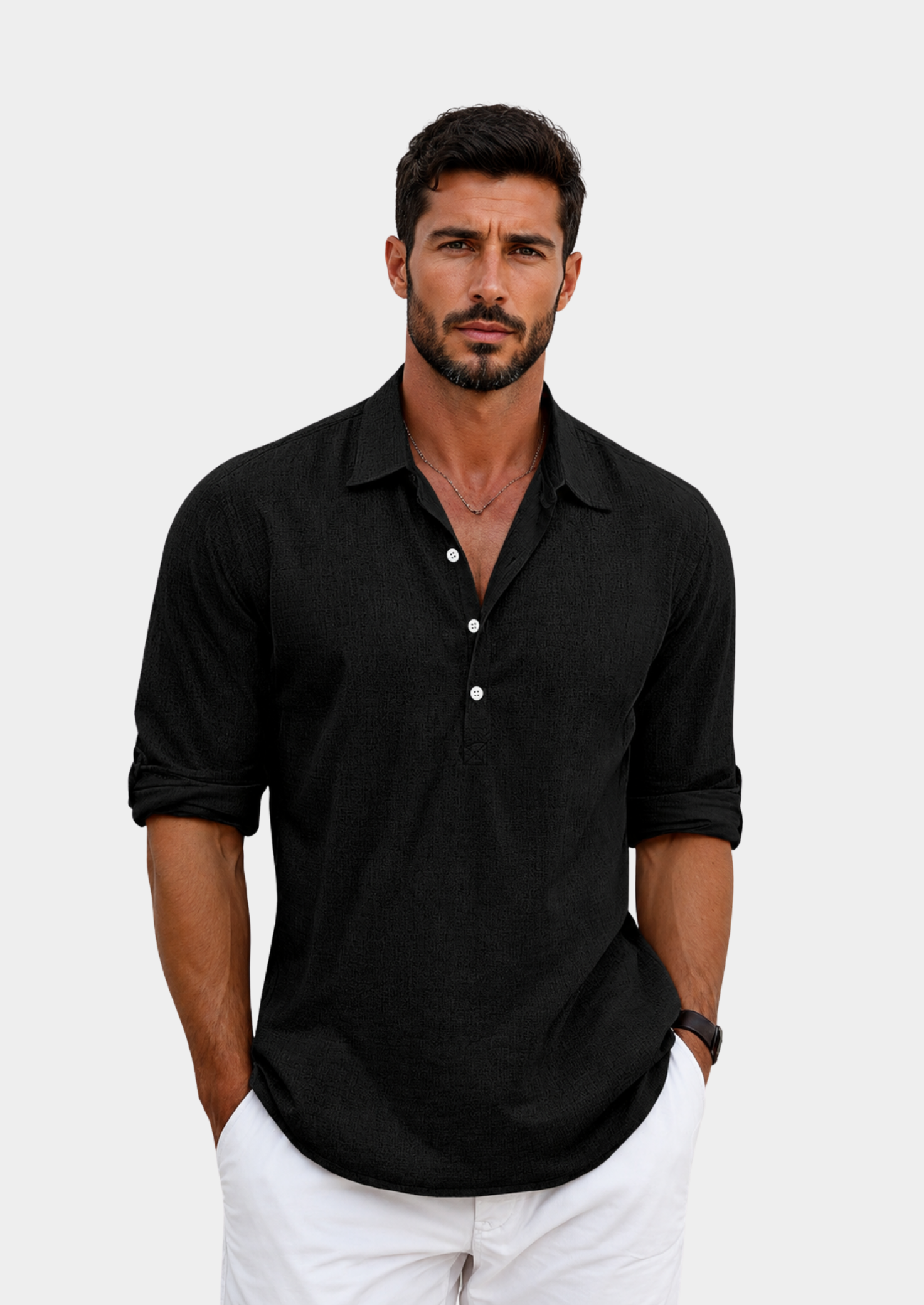 Men’s Polo Shirt with Collar and Short Sleeves