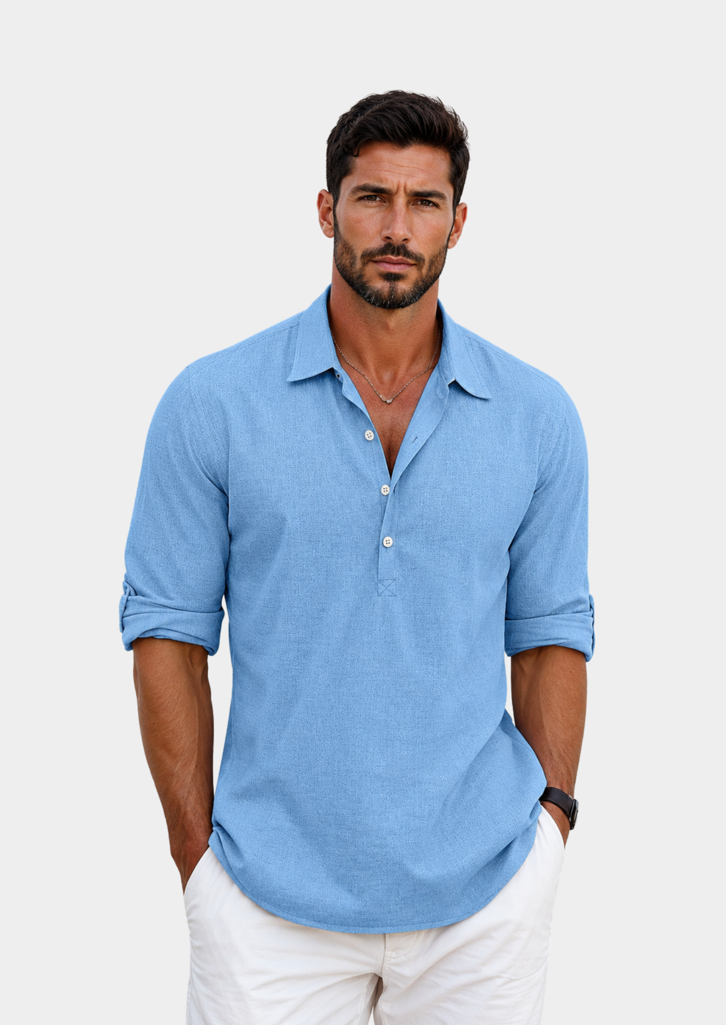Men’s Polo Shirt with Collar and Short Sleeves