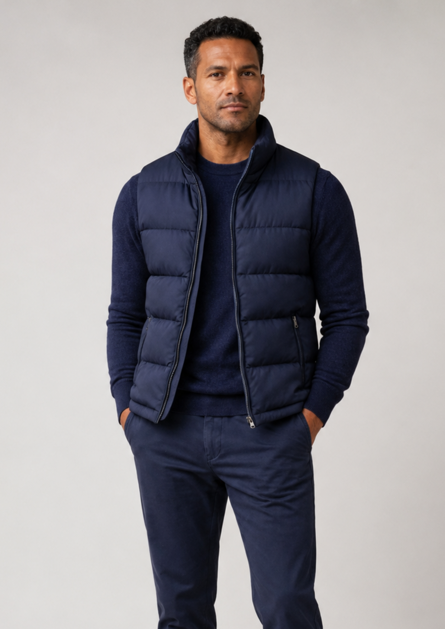 Men’s Quilted Bodywarmer with Zip Closure and Side Pockets