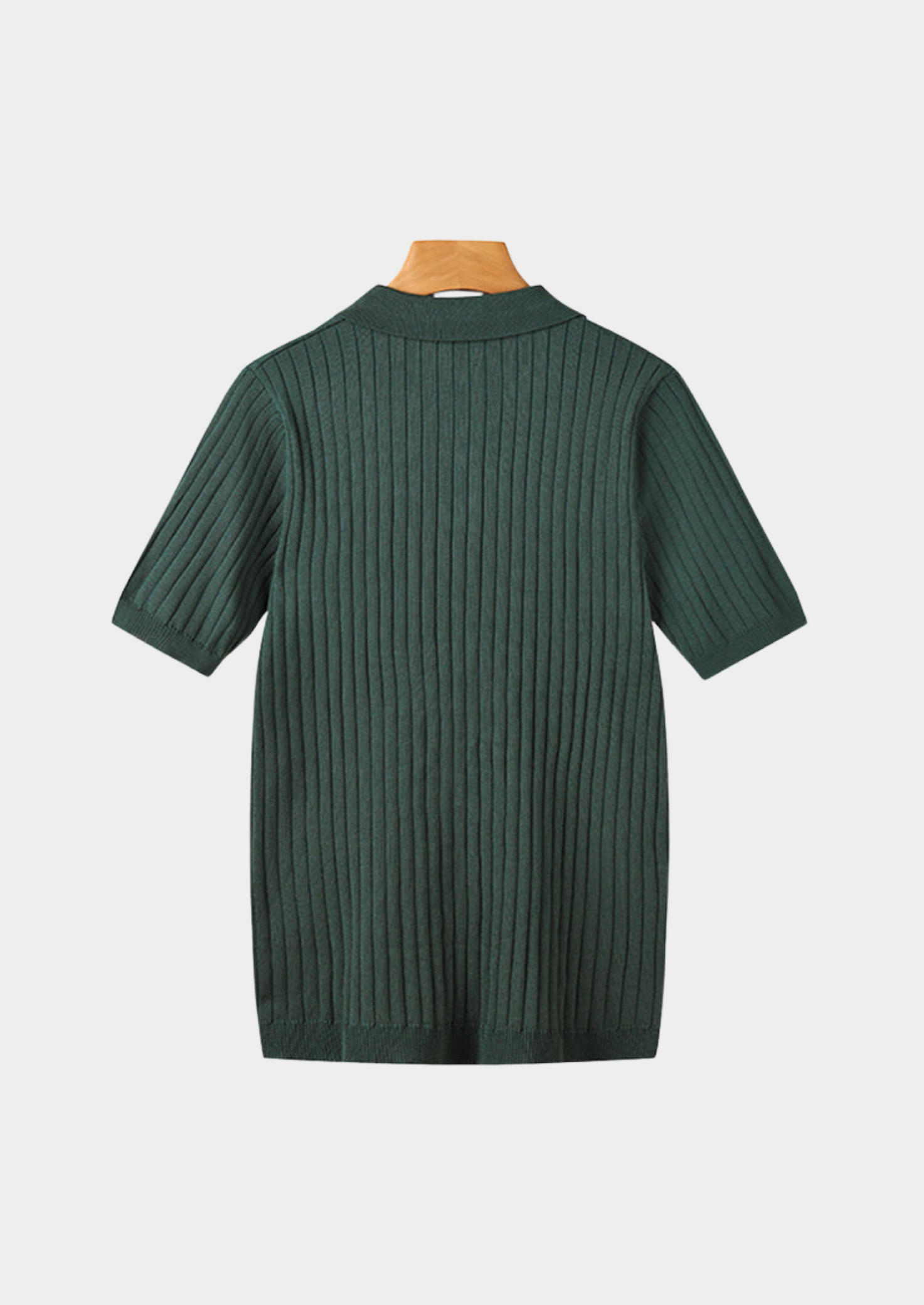 Men’s Ribbed Polo Shirt with Short Sleeves