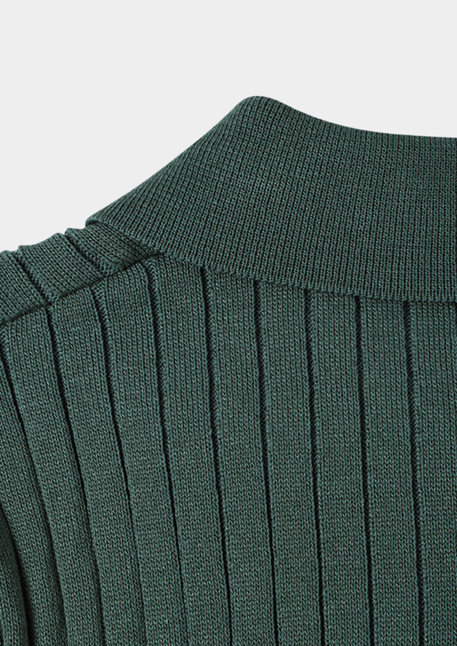 Men’s Ribbed Polo Shirt with Short Sleeves