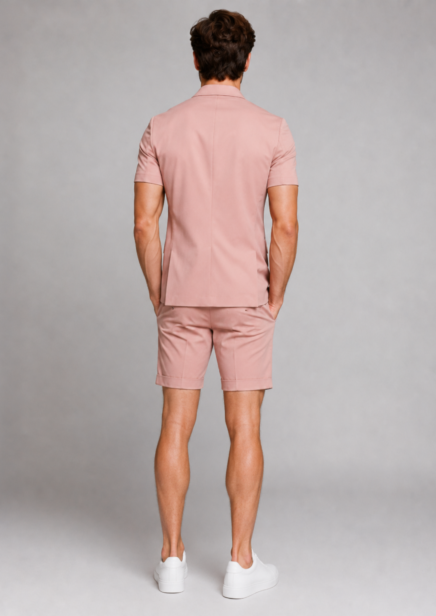 Men’s Short Sleeve Blazer and Shorts Set