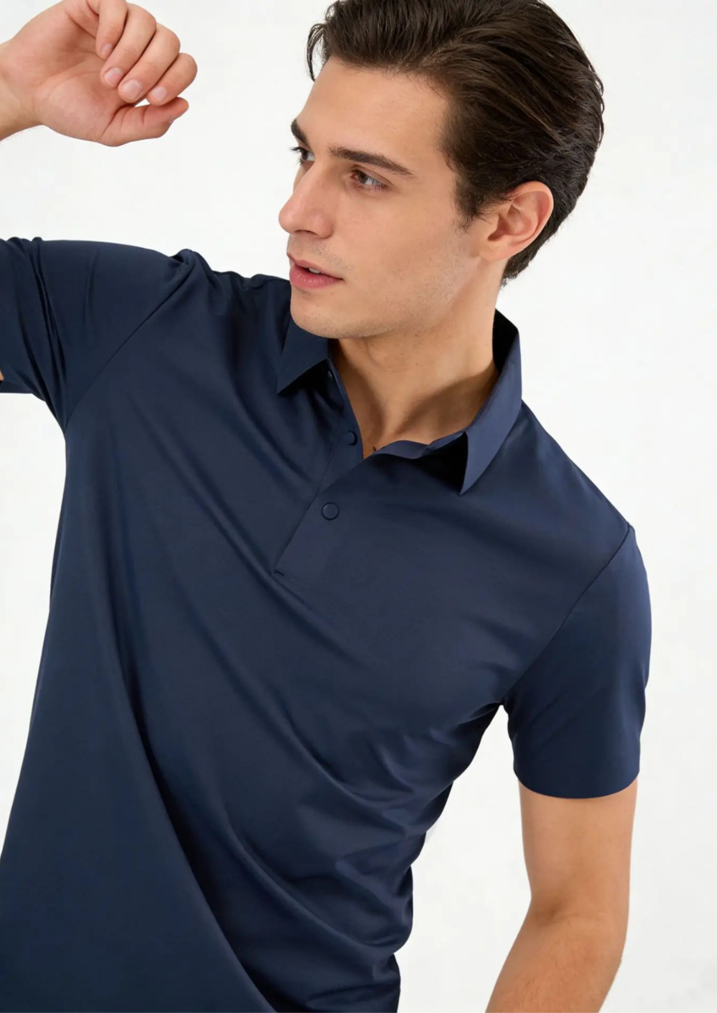 Men’s Short Sleeve Polo Shirt with Button Placket
