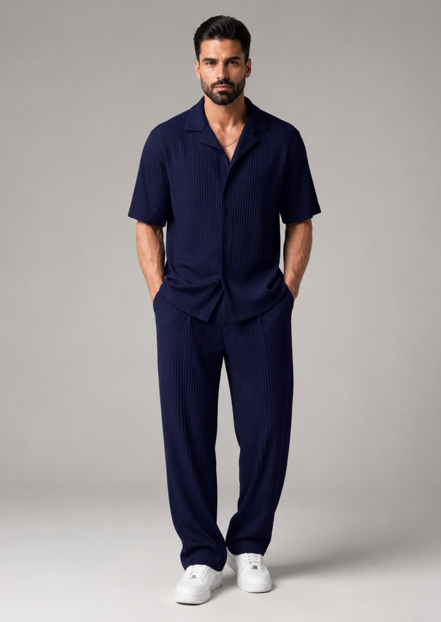 Men’s Short Sleeve Shirt and Trouser Set