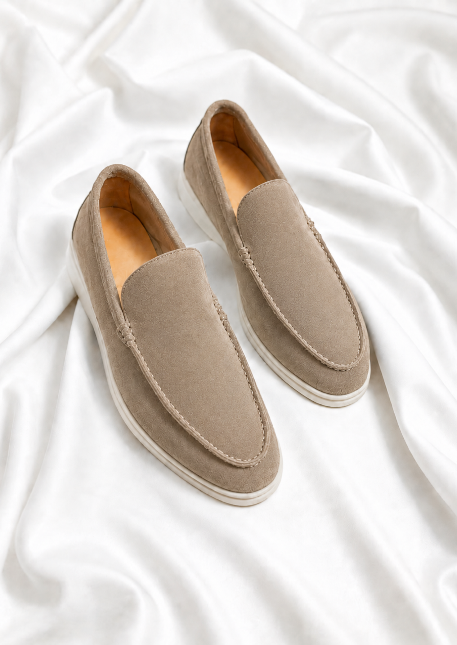 Men’s Slip-On Loafers with Rounded Toe
