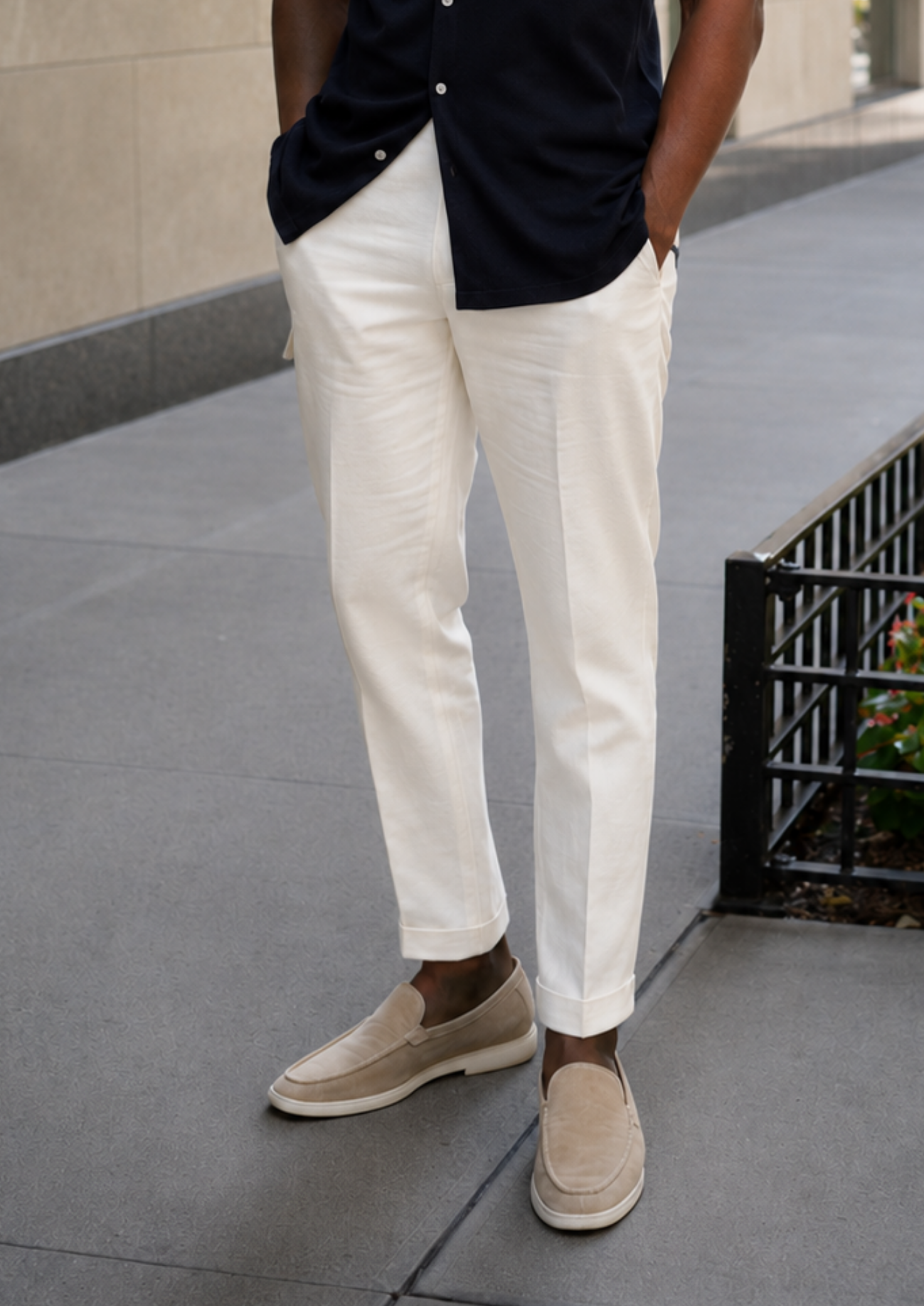 Men’s Slip-On Loafers with Rounded Toe
