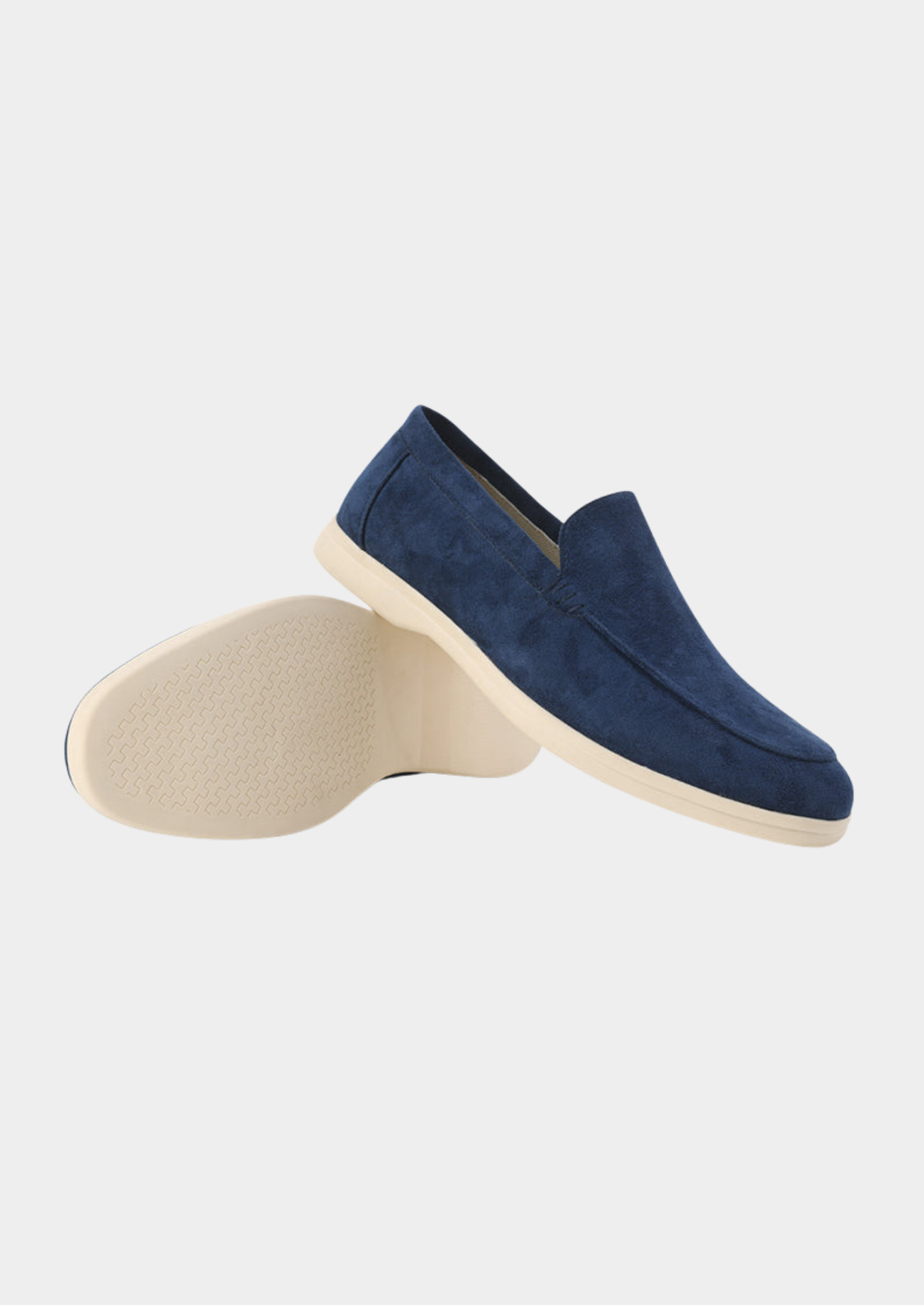 Men’s Suede Slip-On Loafers with Contrast Sole