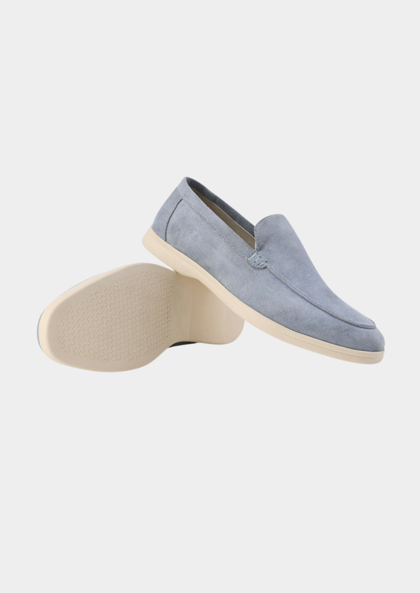 Men’s Suede Slip-On Loafers with Contrast Sole
