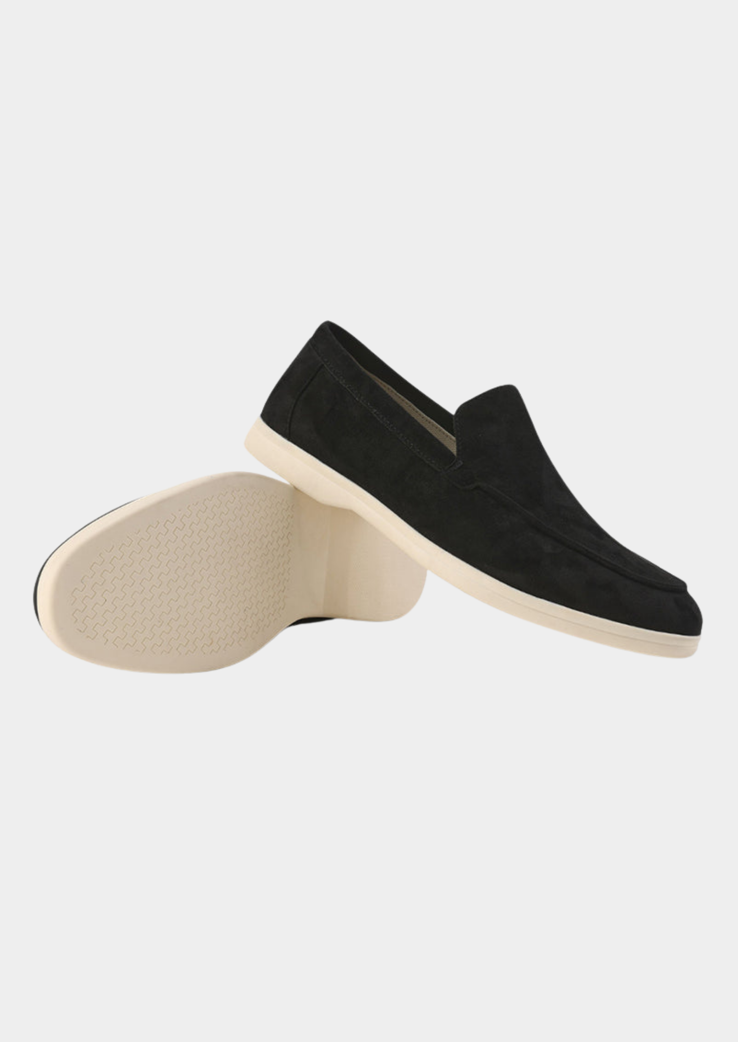 Men’s Suede Slip-On Loafers with Contrast Sole