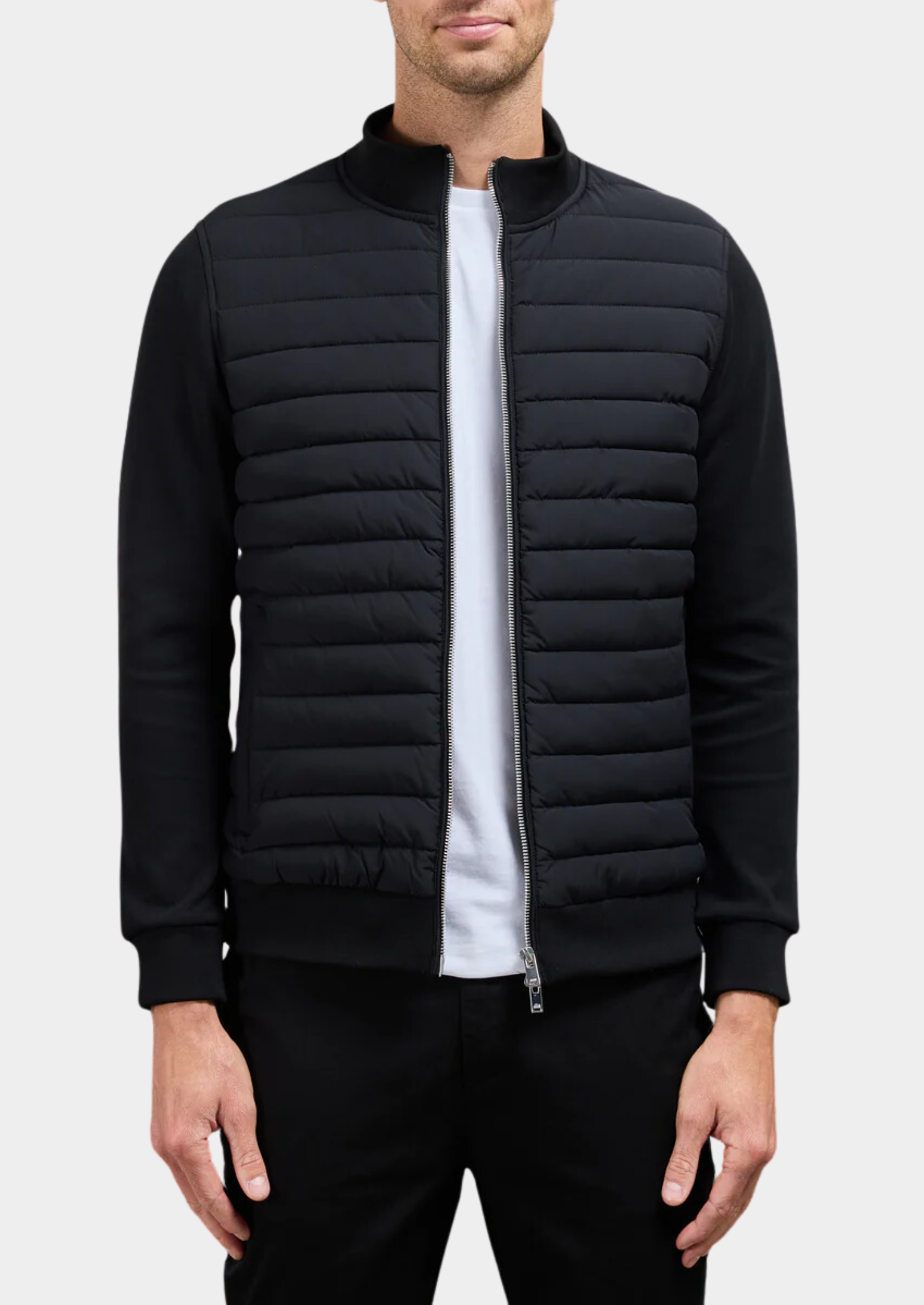 Men’s Summer Zip Jacket with Padded Front Panels