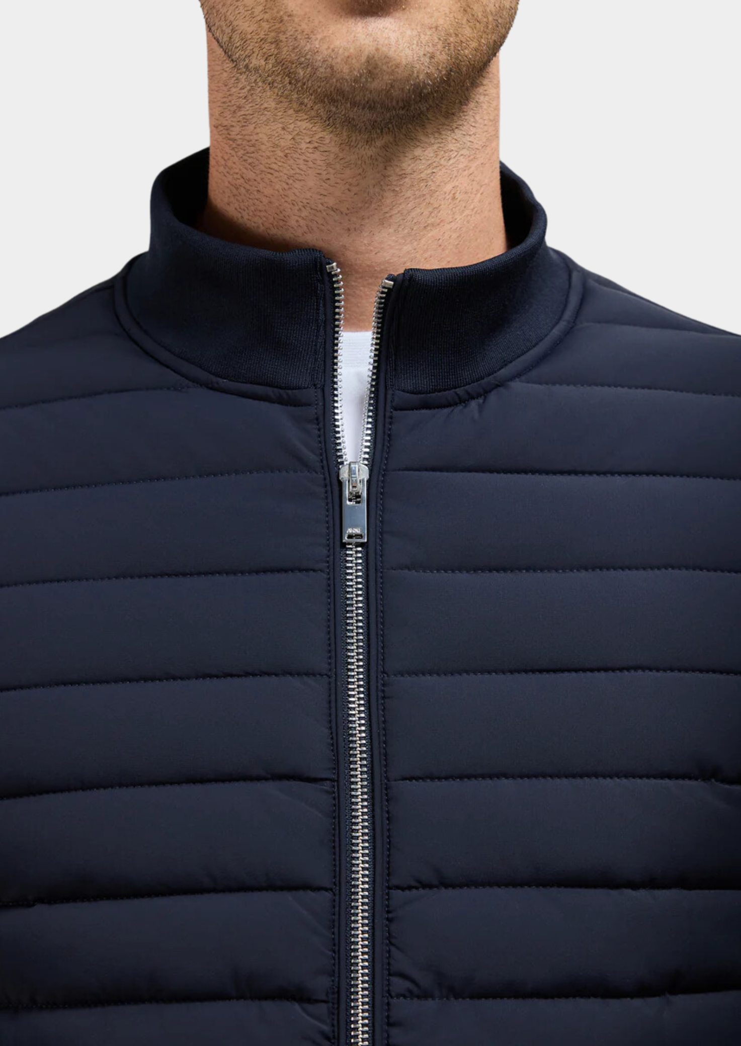 Men’s Summer Zip Jacket with Padded Front Panels