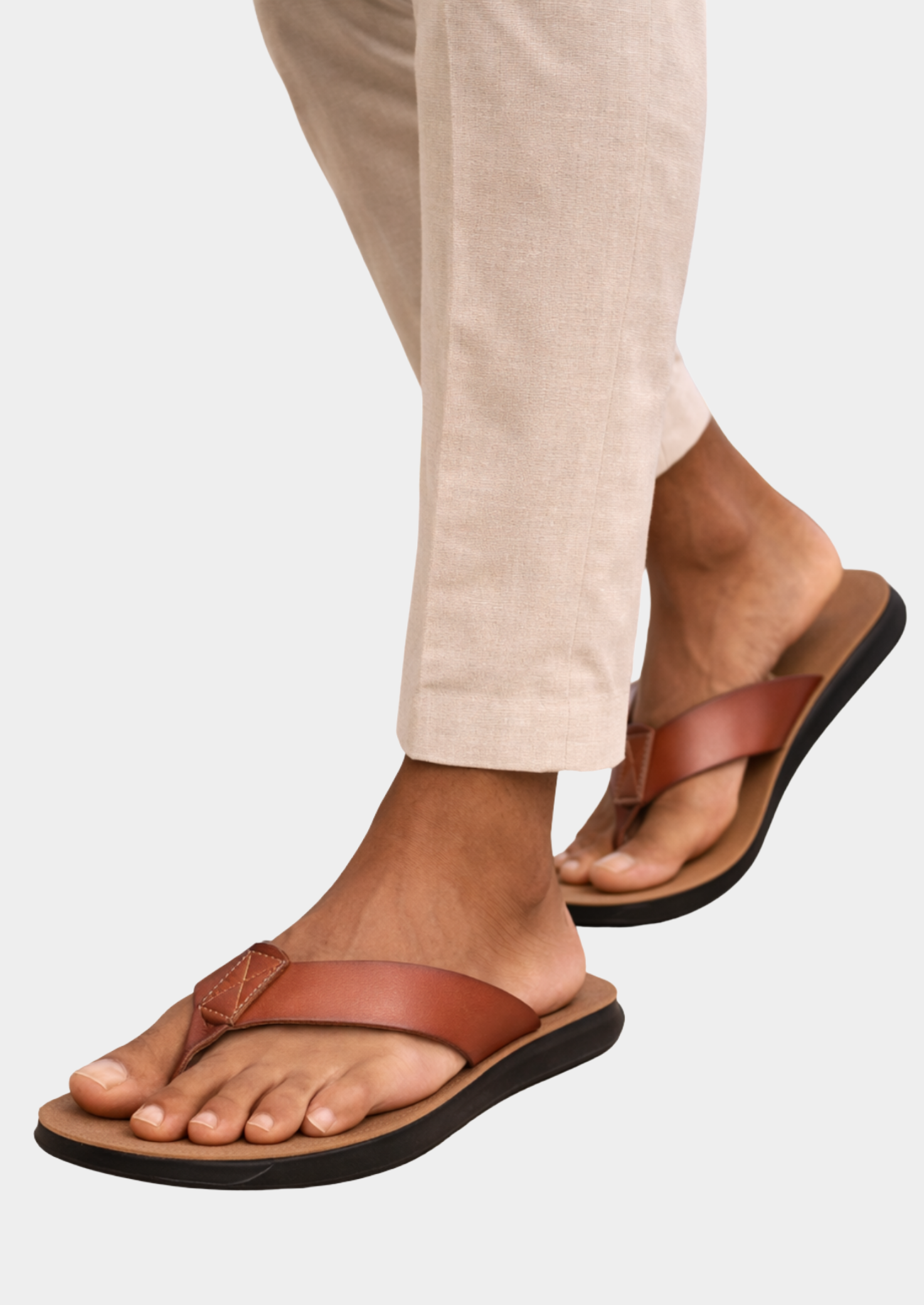 Men’s Toe Post Sandals with Wide Strap