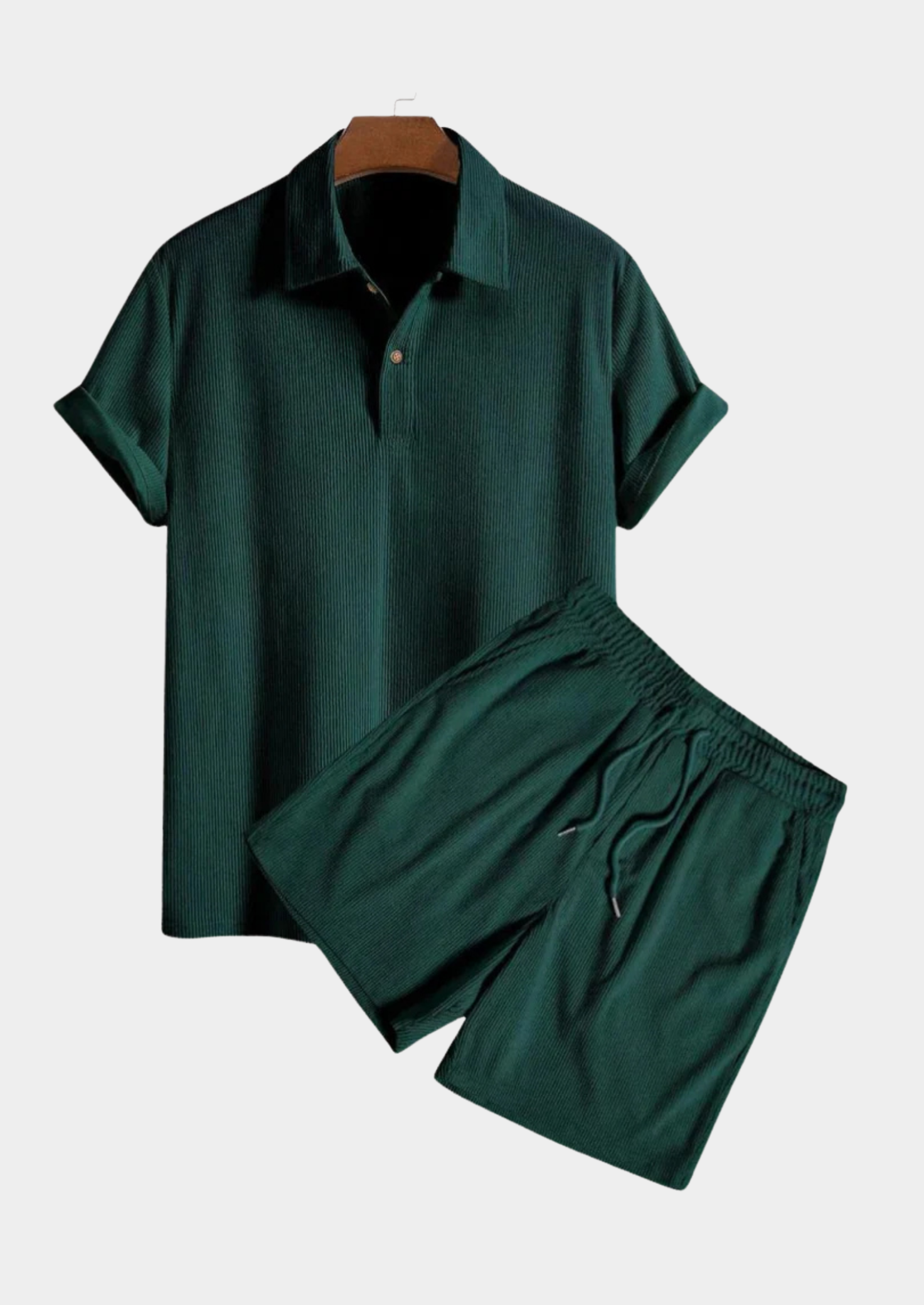 Men’s Two-Piece Set with Polo Shirt and Shorts