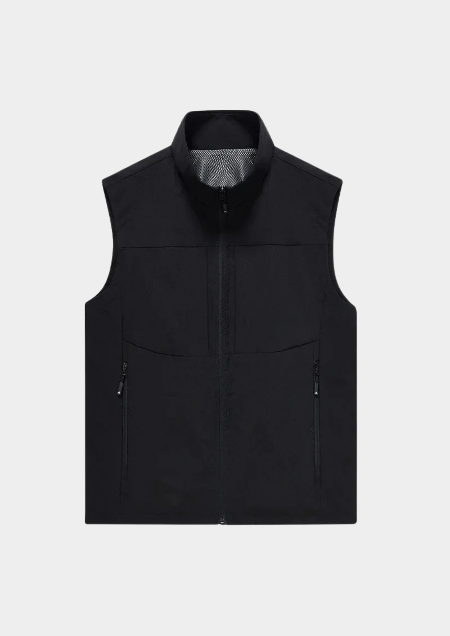 Men’s Utility Gilet Jacket with Stand Collar and Pockets