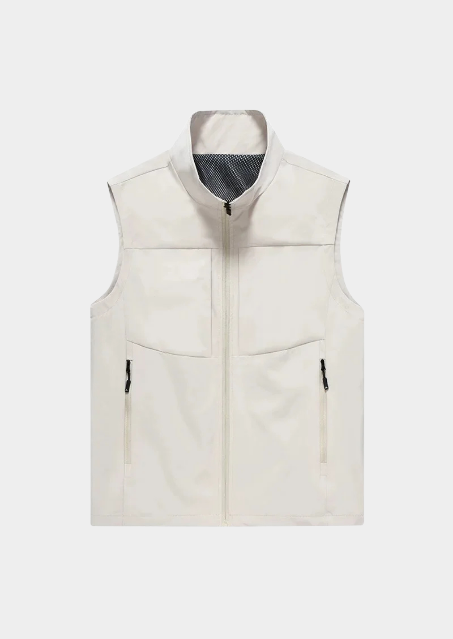 Men’s Utility Gilet Jacket with Stand Collar and Pockets