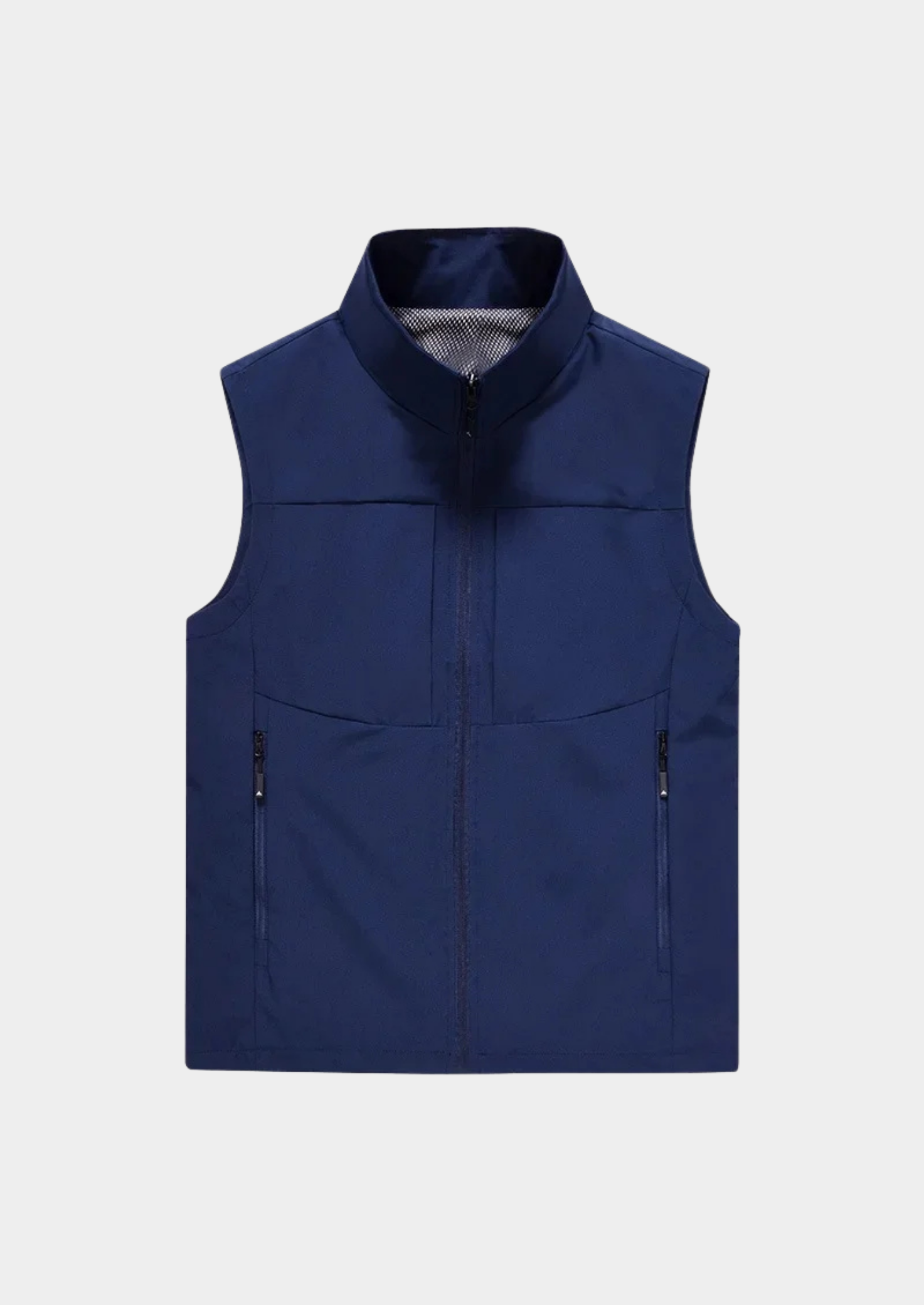 Men’s Utility Gilet Jacket with Stand Collar and Pockets
