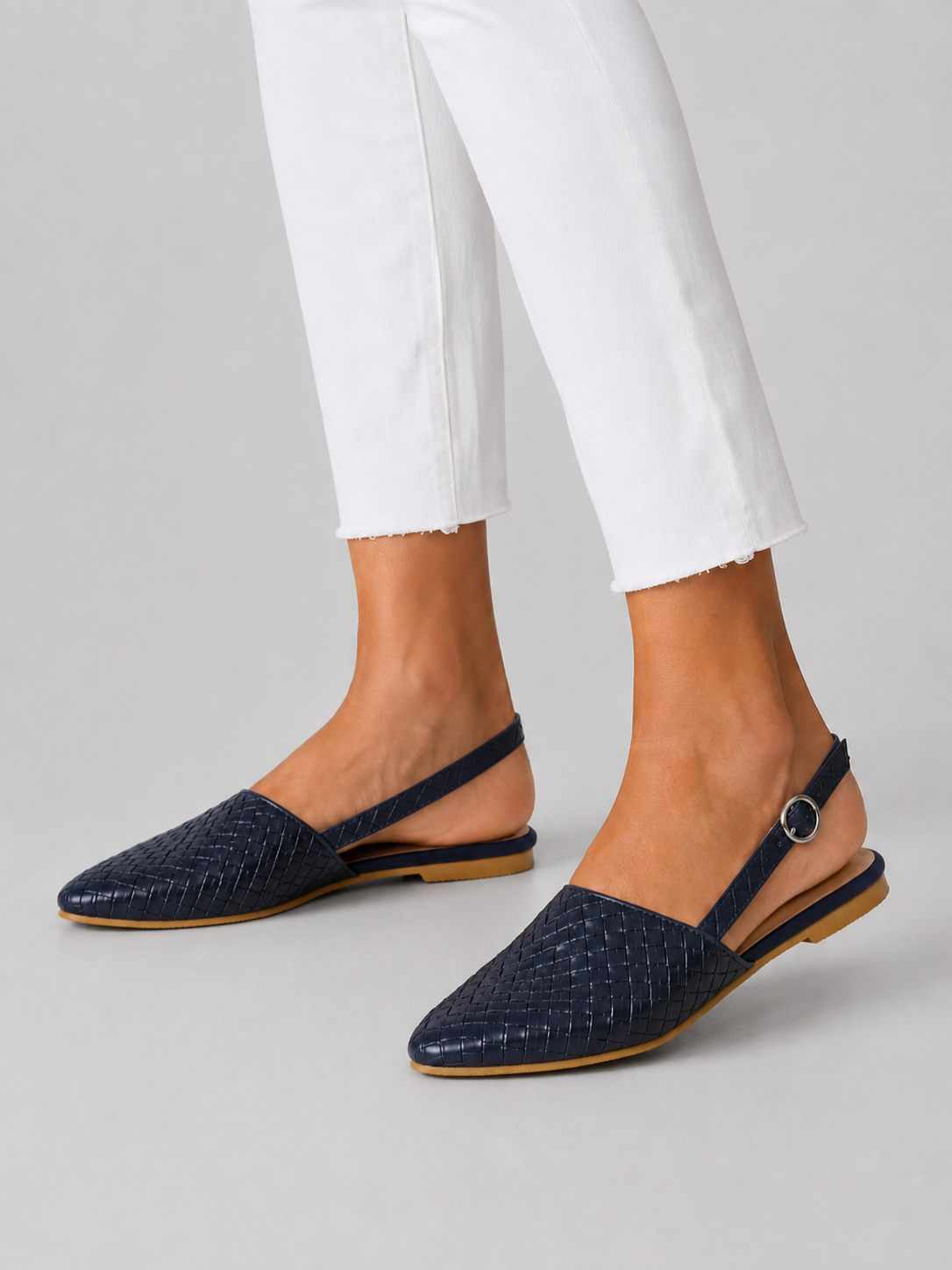 Women’s Backless Loafers with Flat Sole