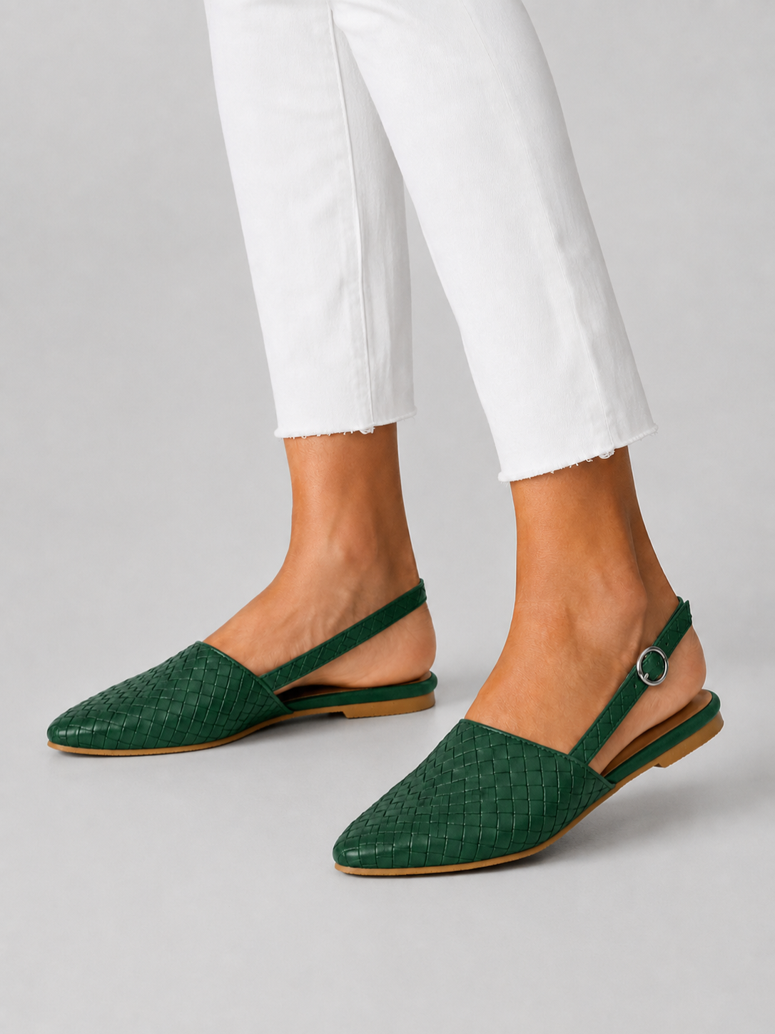 Women’s Backless Loafers with Flat Sole