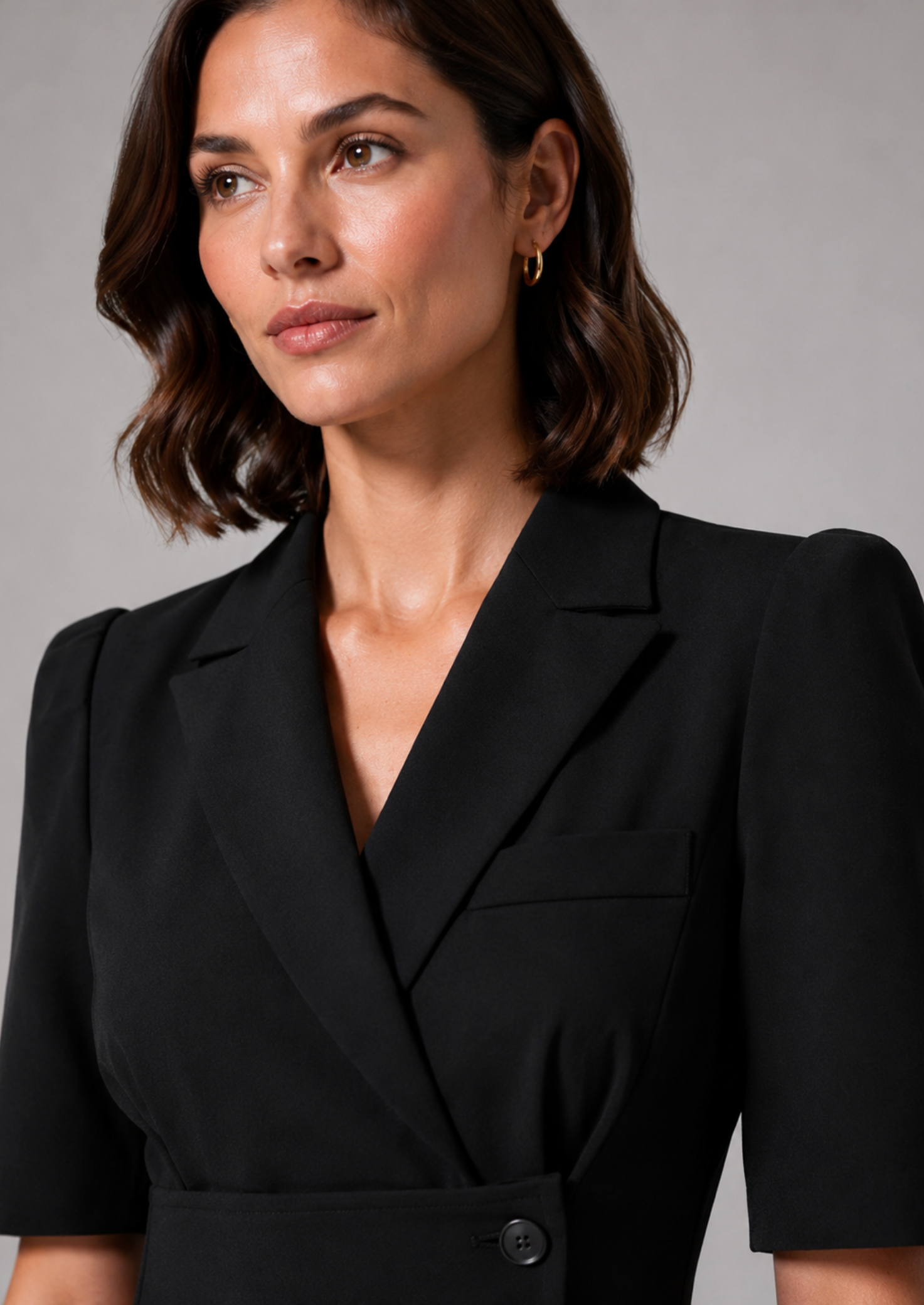 Women’s Blazer Mini Dress with Short Sleeves