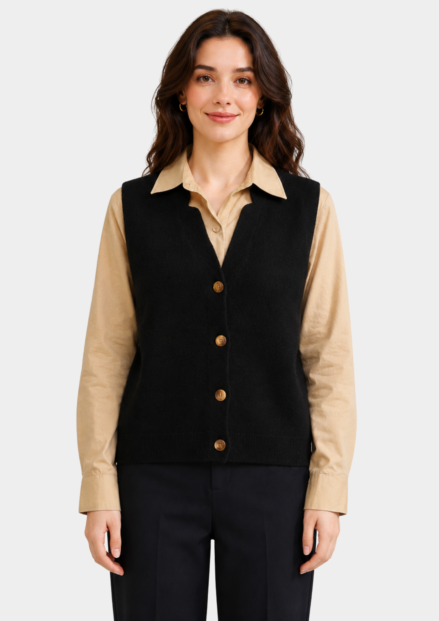 Women’s Button-Front Knit Vest