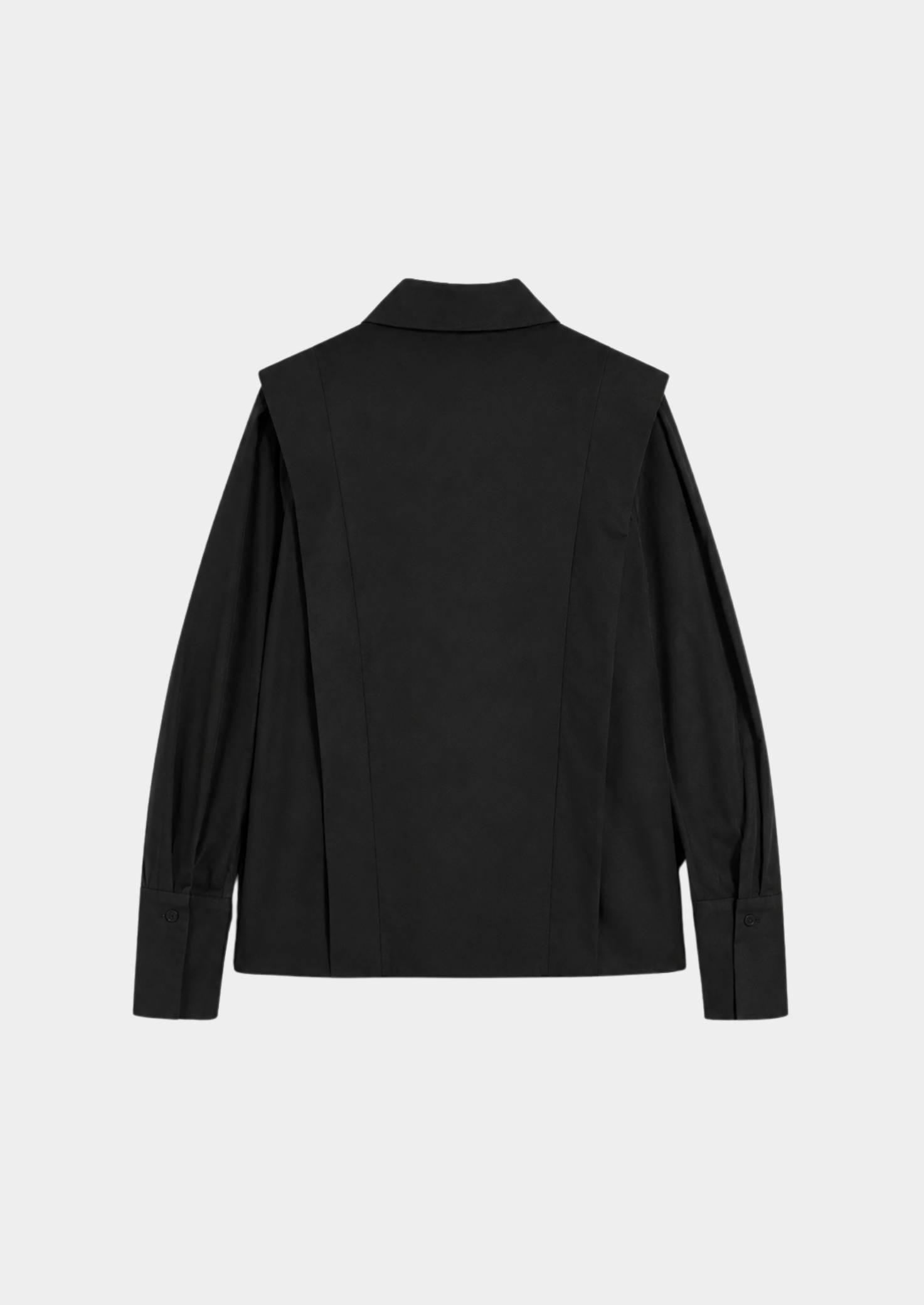 Women’s Button-Up Blouse with Collared Neckline and Long Sleeves