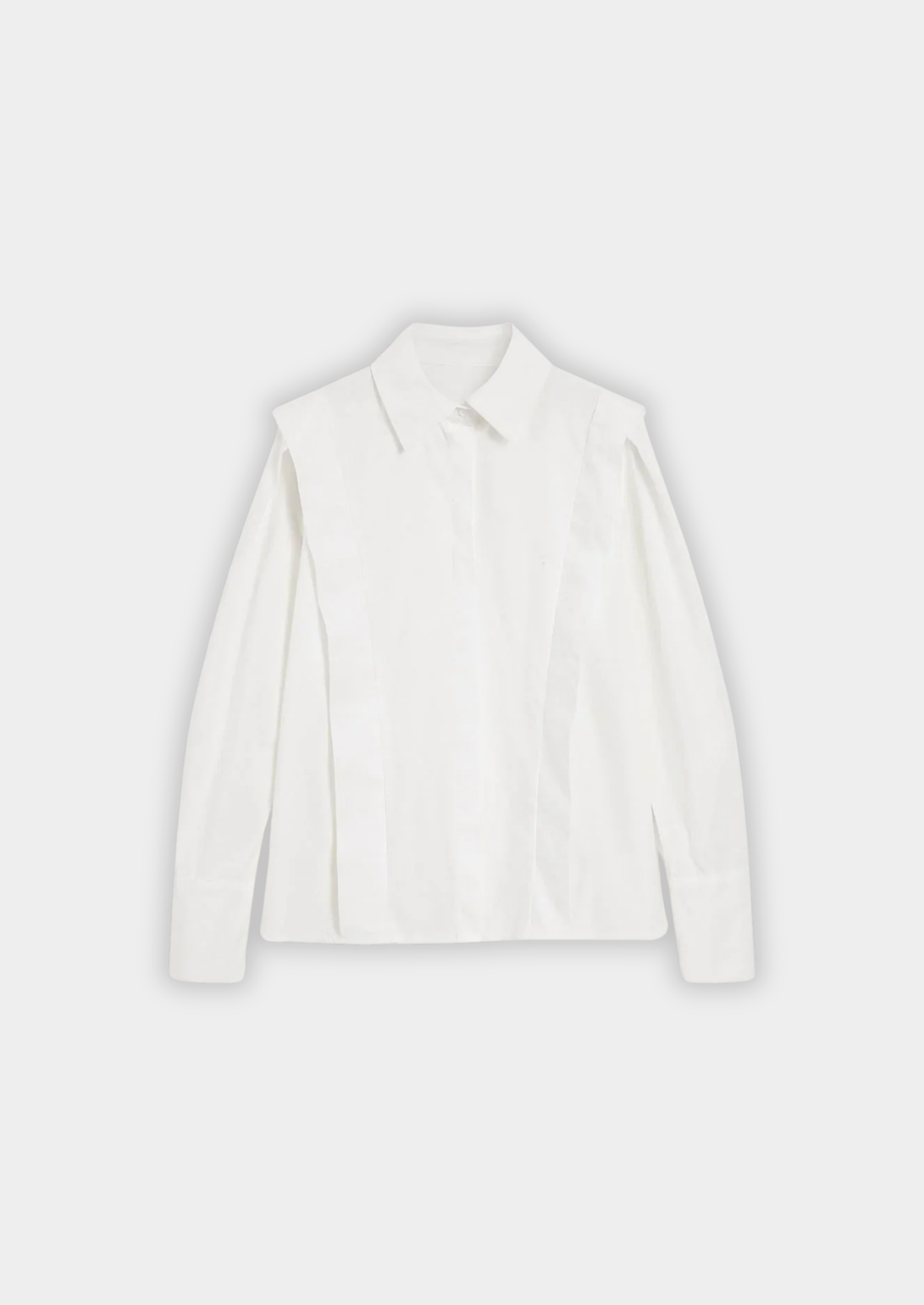 Women’s Button-Up Blouse with Collared Neckline and Long Sleeves