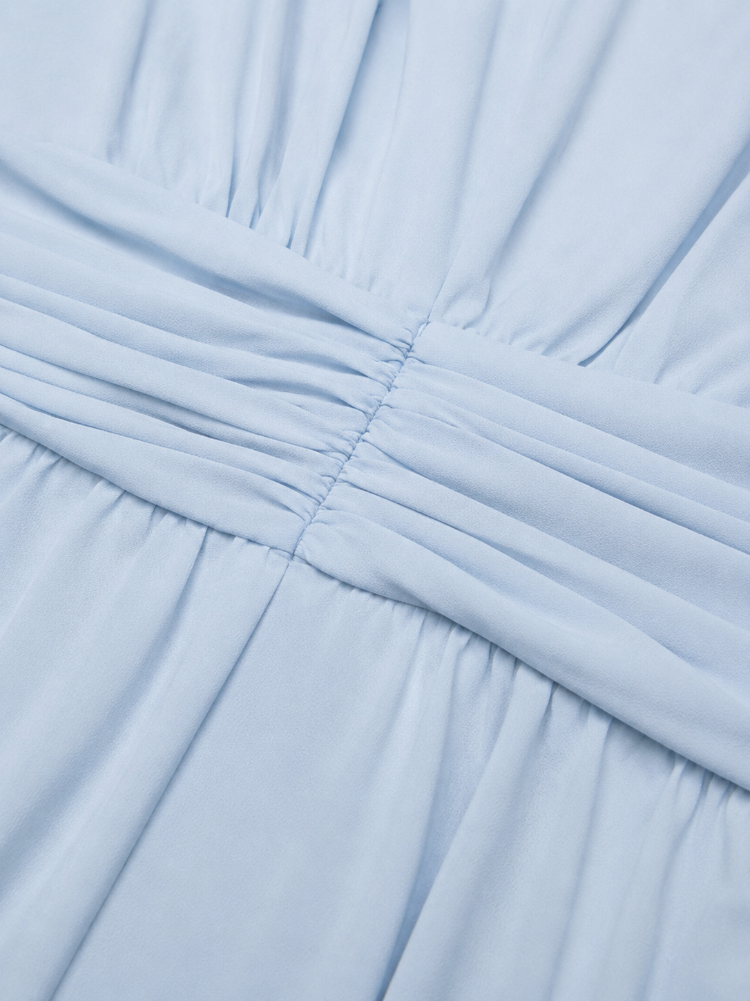 Women’s Chiffon Maxi Dress with High Neck and Ruched Waist