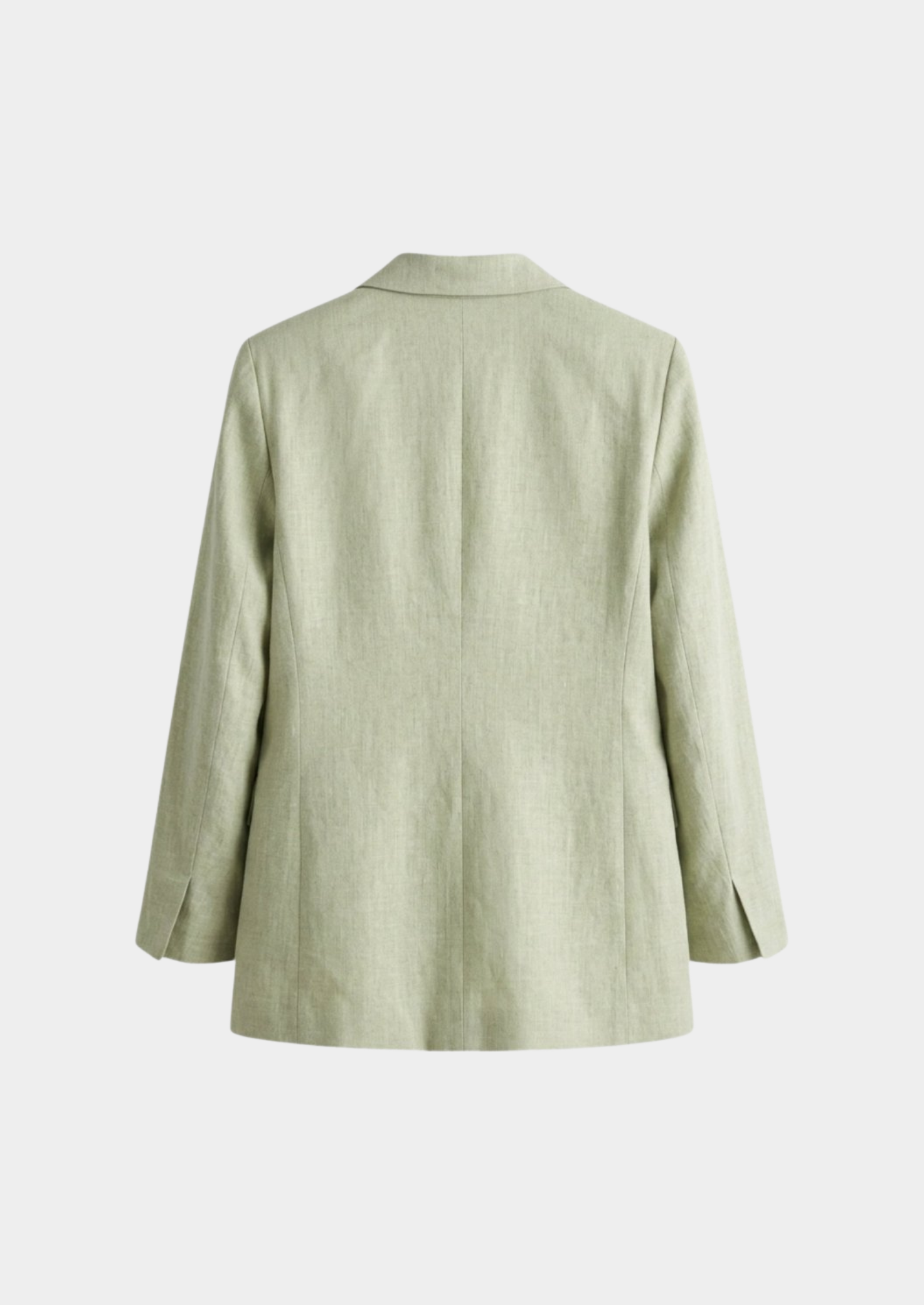 Women’s Collarless Blazer with Single-Button Closure