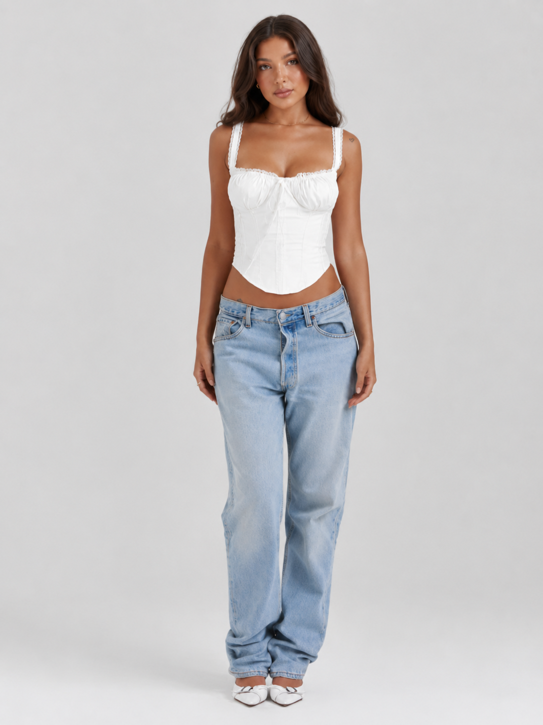 Women’s Corset Top with Lace-Up Back