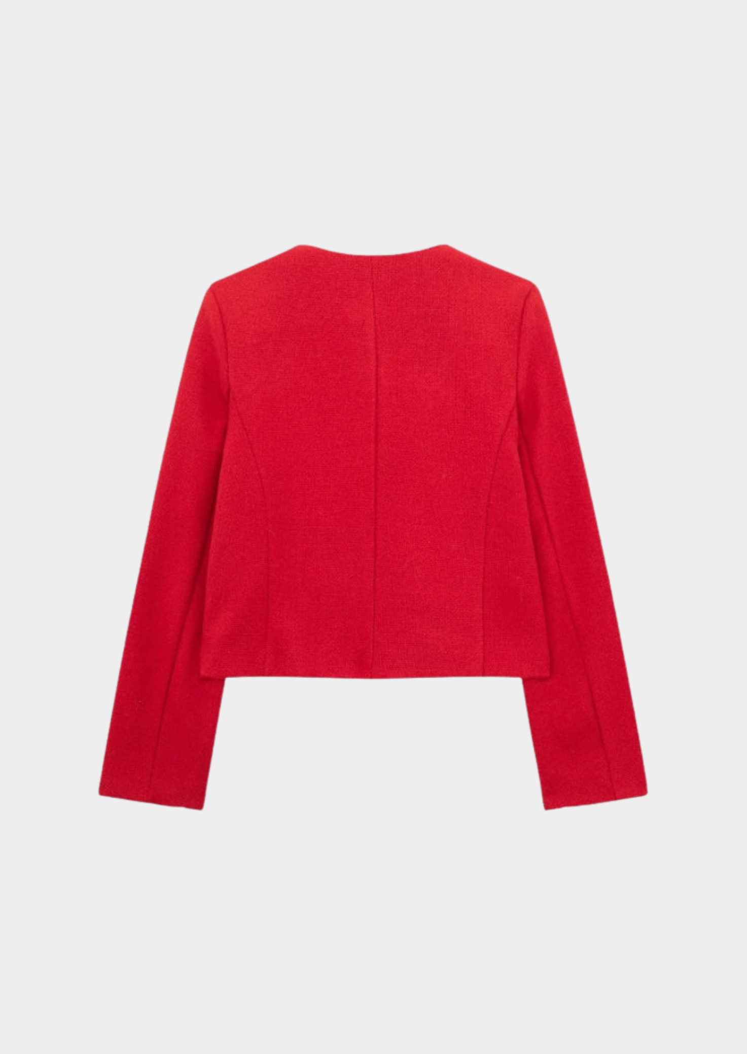 Women’s Cropped Blazer with Front Pockets and Button Detail