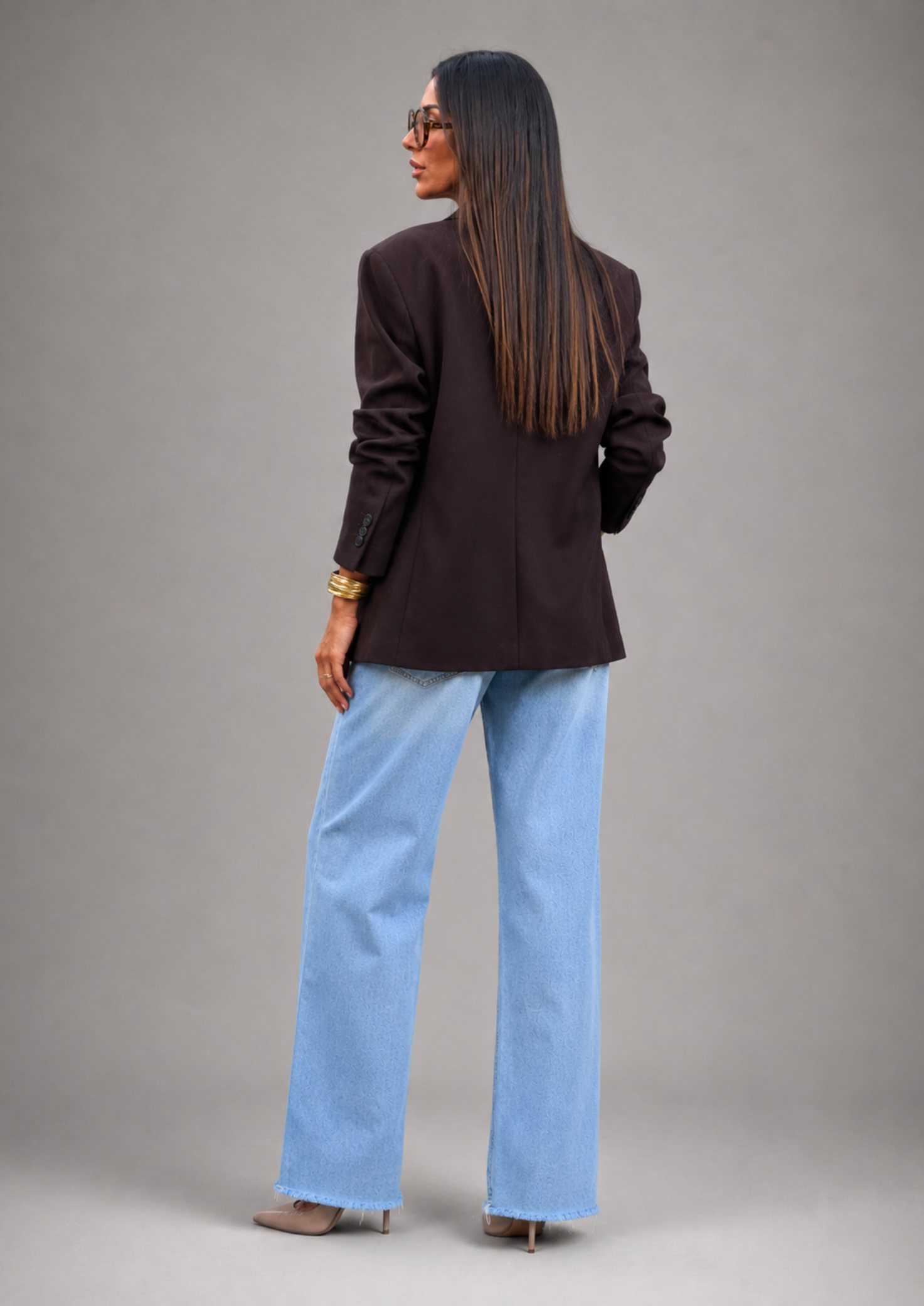 Women’s Double-Breasted Blazer with Notched Collar