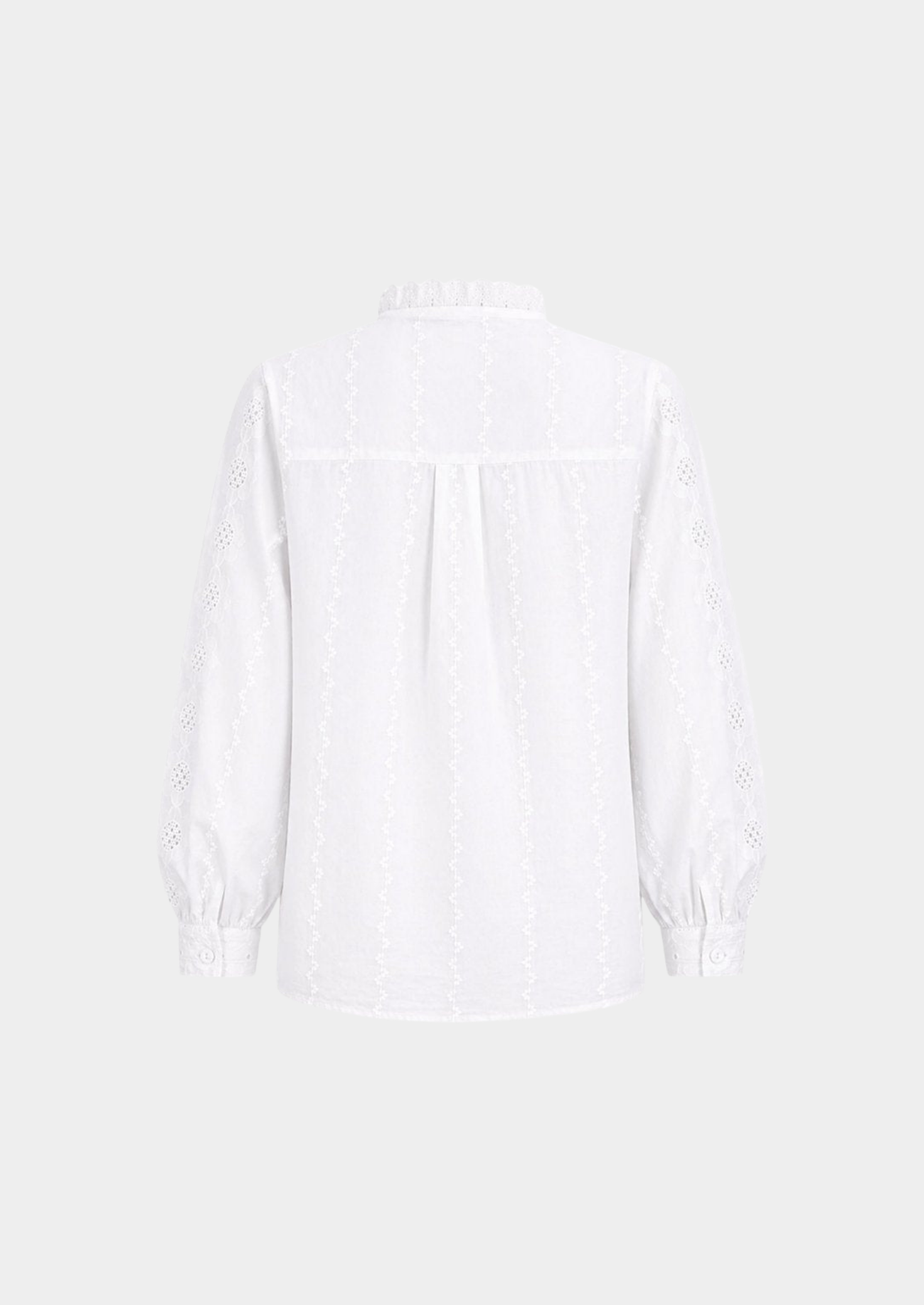 Women’s Embroidered Blouse with Ruffle Collar