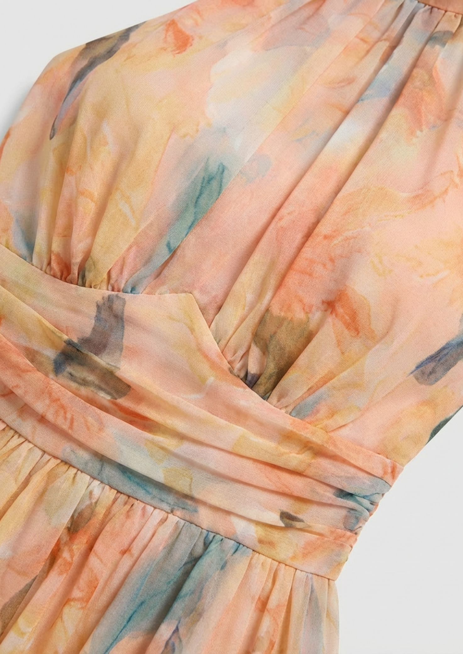 Women’s Floral Maxi Dress with Halter Neck and Flowing Skirt