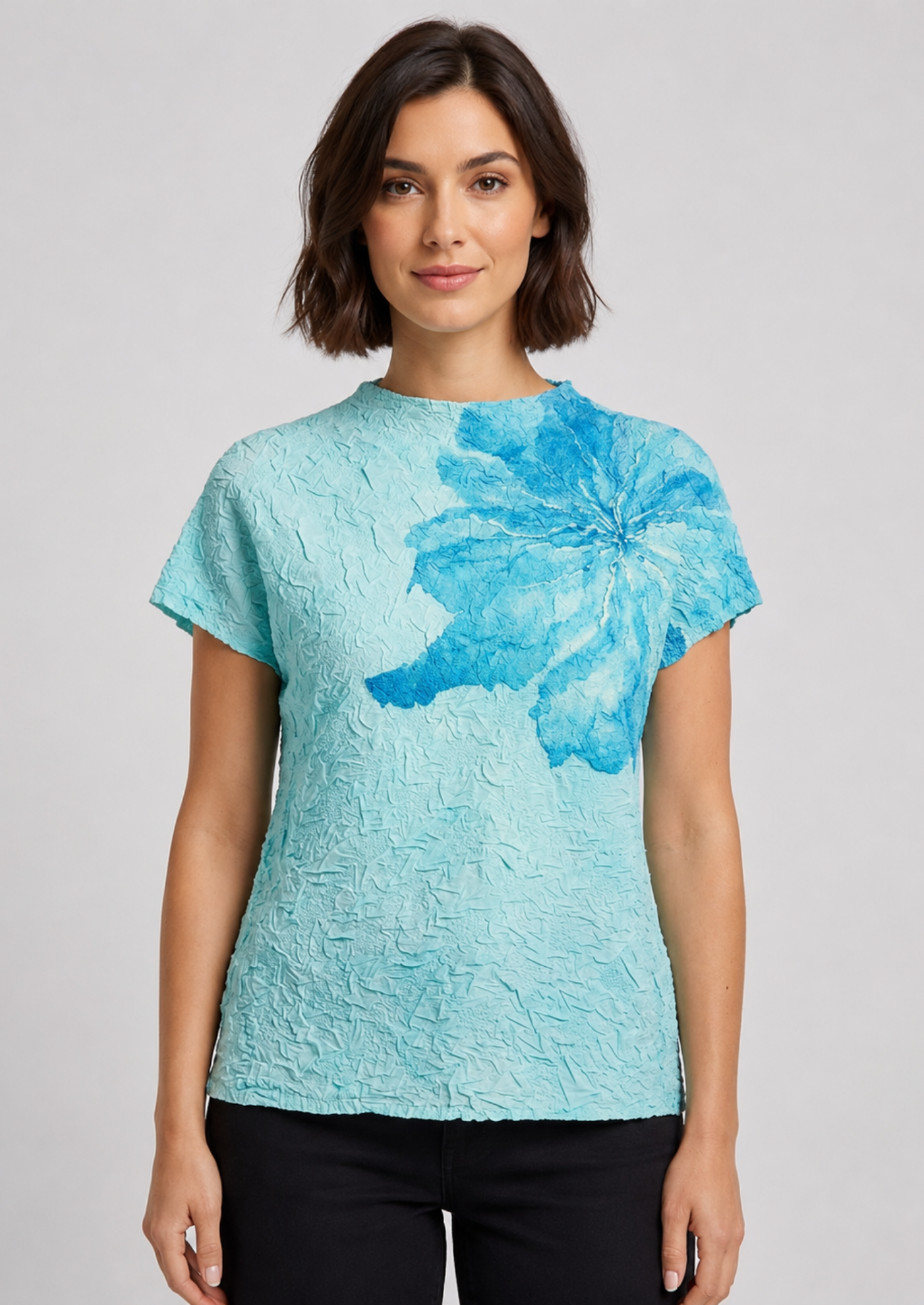 Women’s Floral Textured T-Shirt