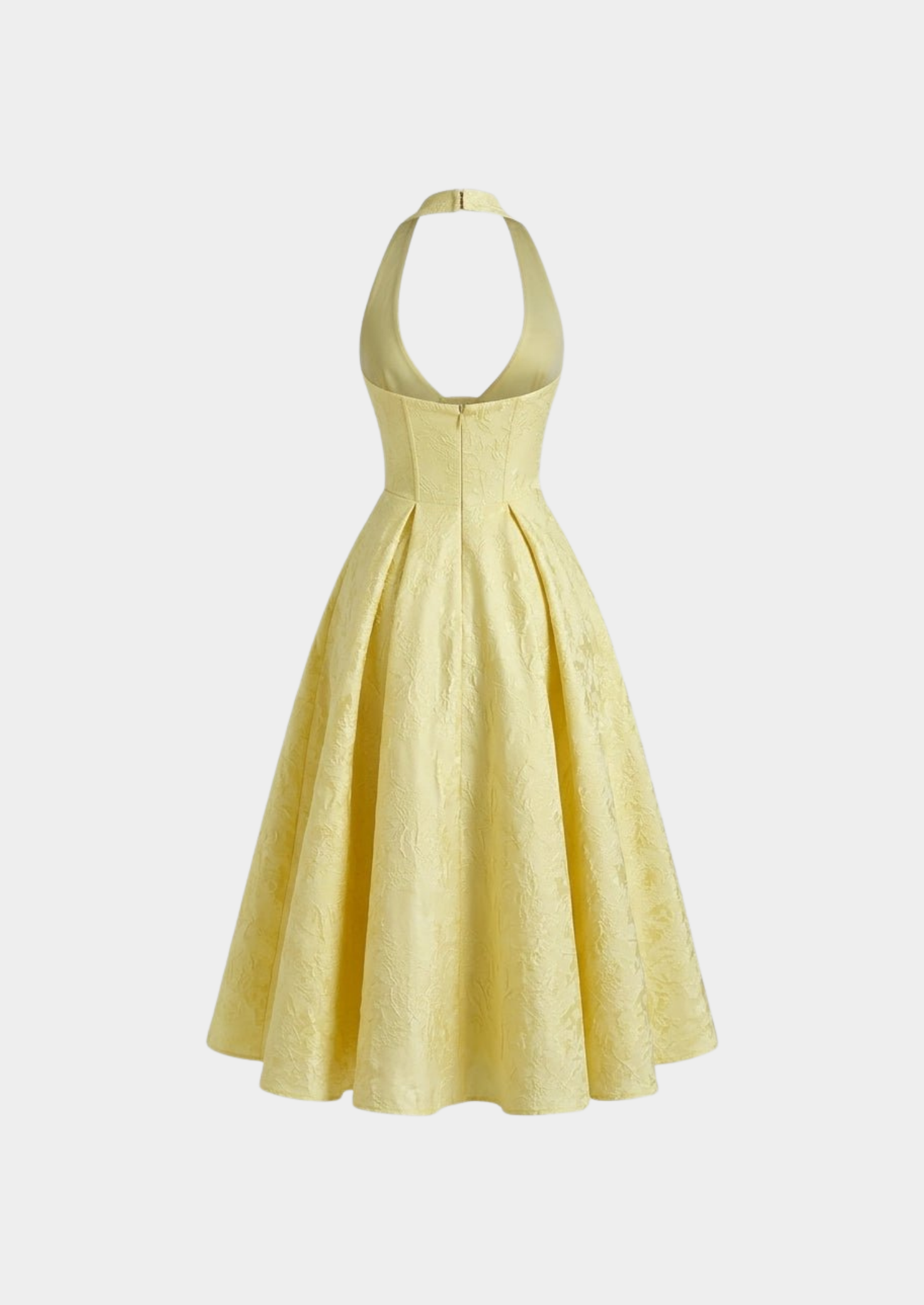 Women’s Halter Midi Dress with Floral Pattern
