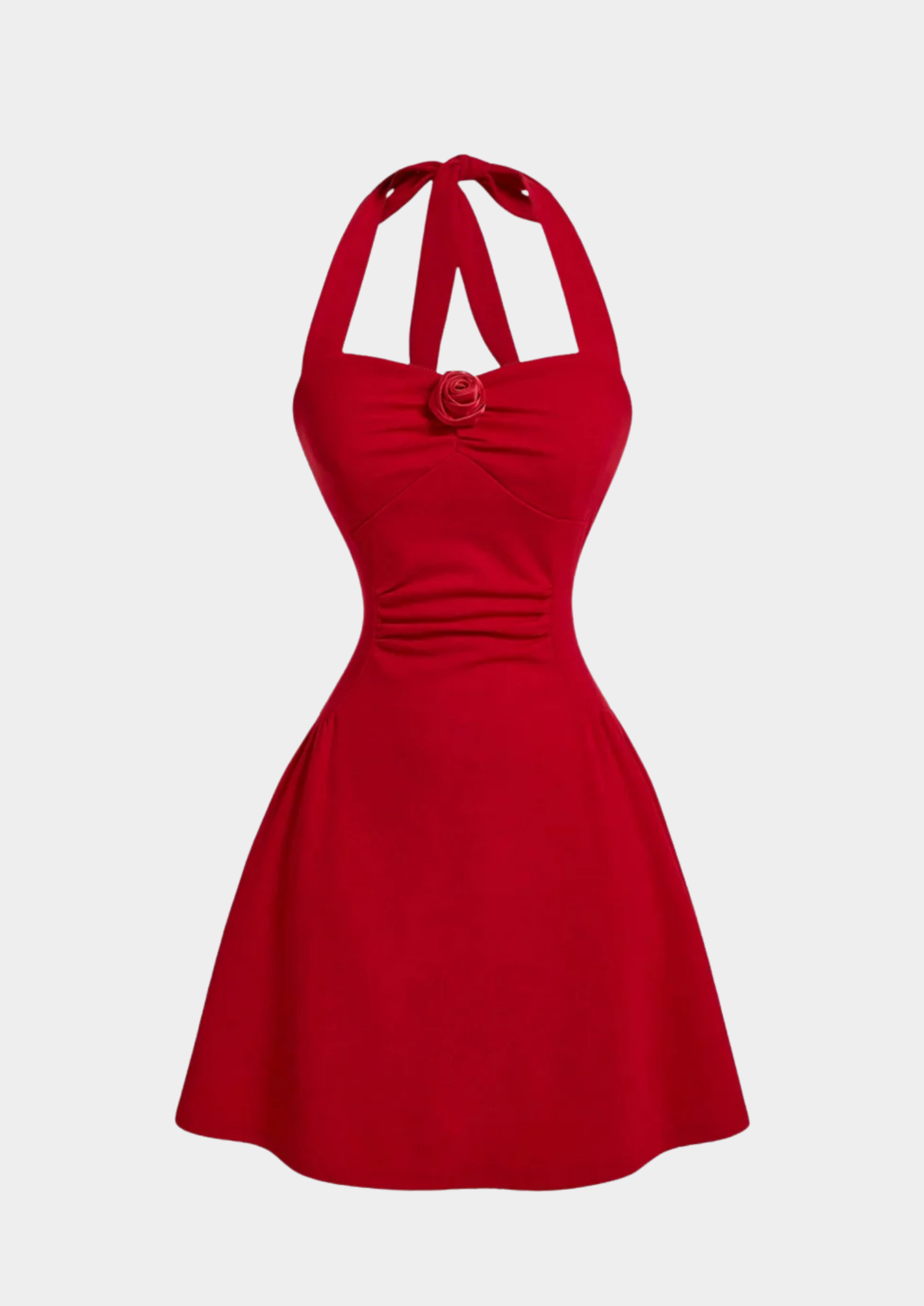 Women’s Halter Mini Dress with Bow Detail