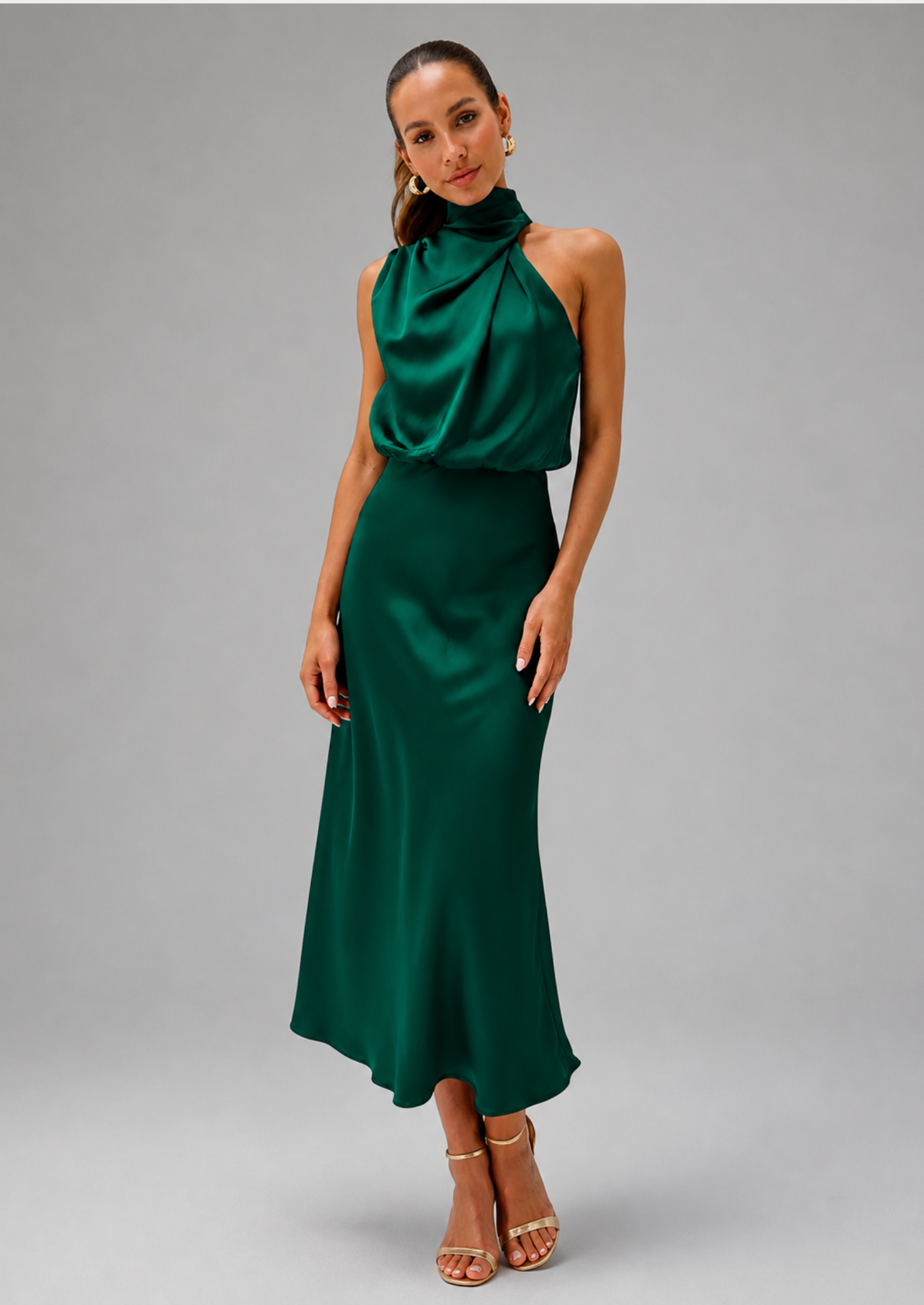 Women’s Halter Neck Maxi Dress with Sleeveless Design