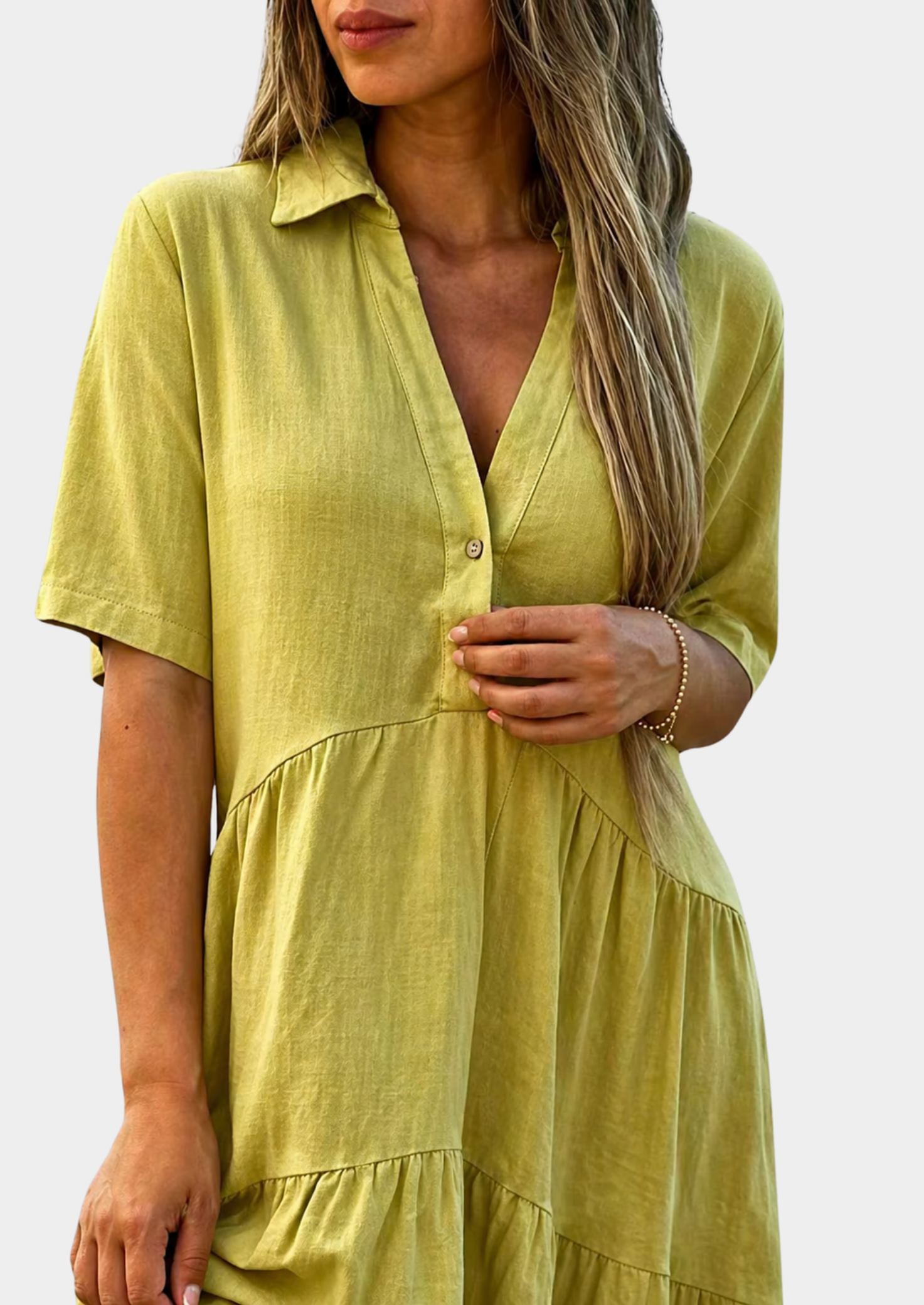 Women’s Knee-Length Button Dress